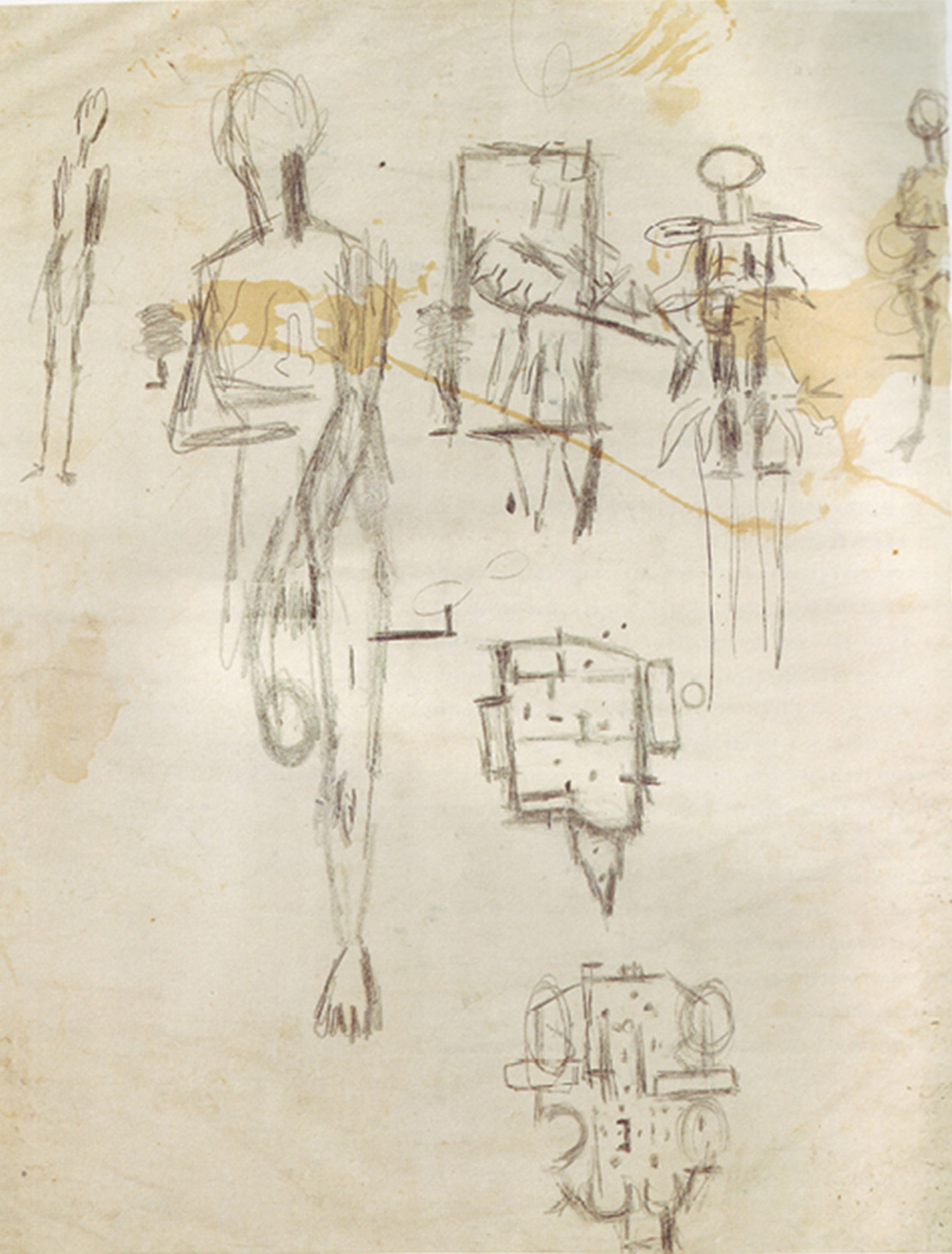 An untitled drawing by Antonin Artaud, January nineteen forty six.