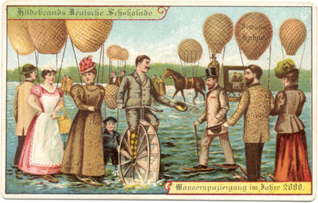 A trading card issued by the German chocolate company Hildebrands.