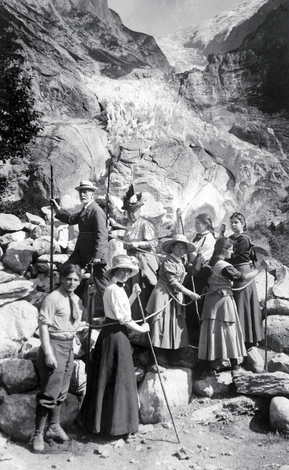 “A photograph of the Putnam family on a climbing expedition at Grindelwald before the nineteen eleven psychoanalytic congress at Weimar, where Putnam would deliver his American “plea” for a new, philosophically inclined approach to analysis. 
“