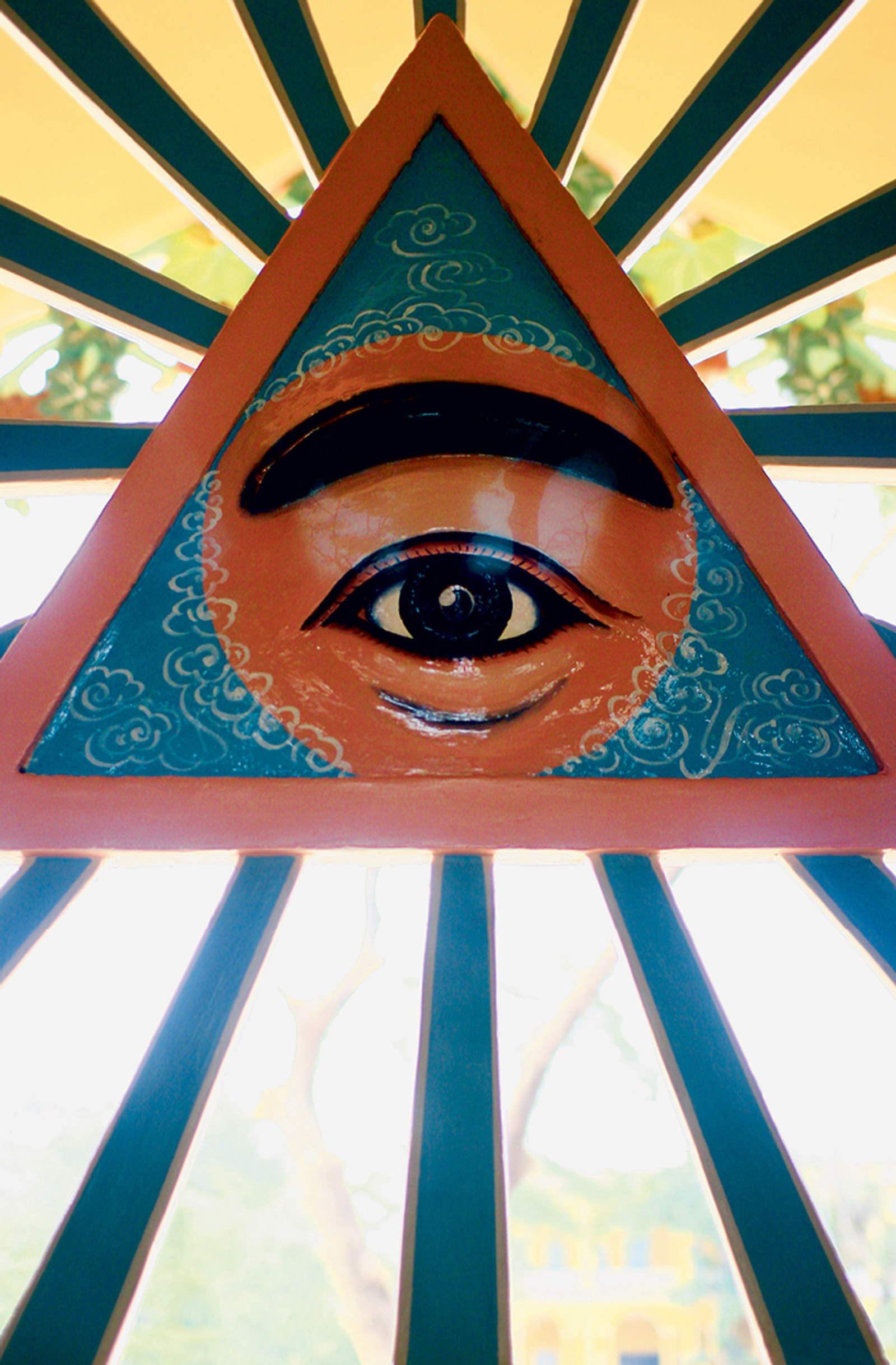 A painting at the Cao Dai Holy See at Tay Ninh, Vietnam, of God’s left eye.