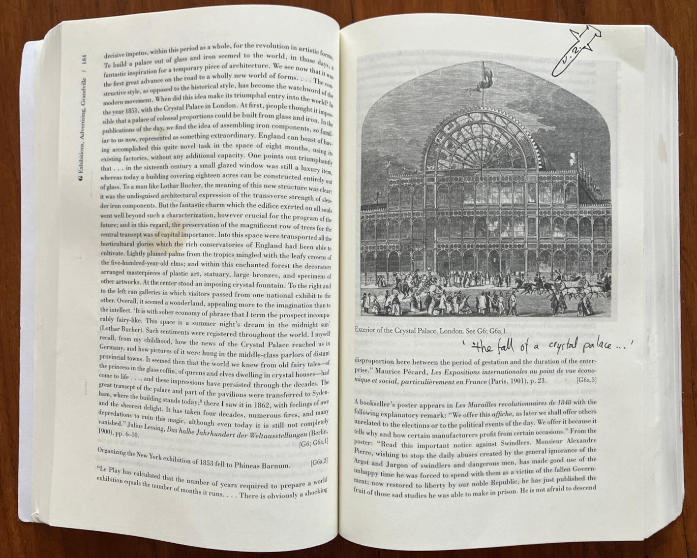The handled interior of Walter Benjamin’s “Arcades Project.”