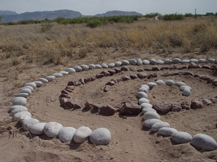 The Graveyard, comprised of a spiral stone formation. Photo courtesy Ben Nicholson.