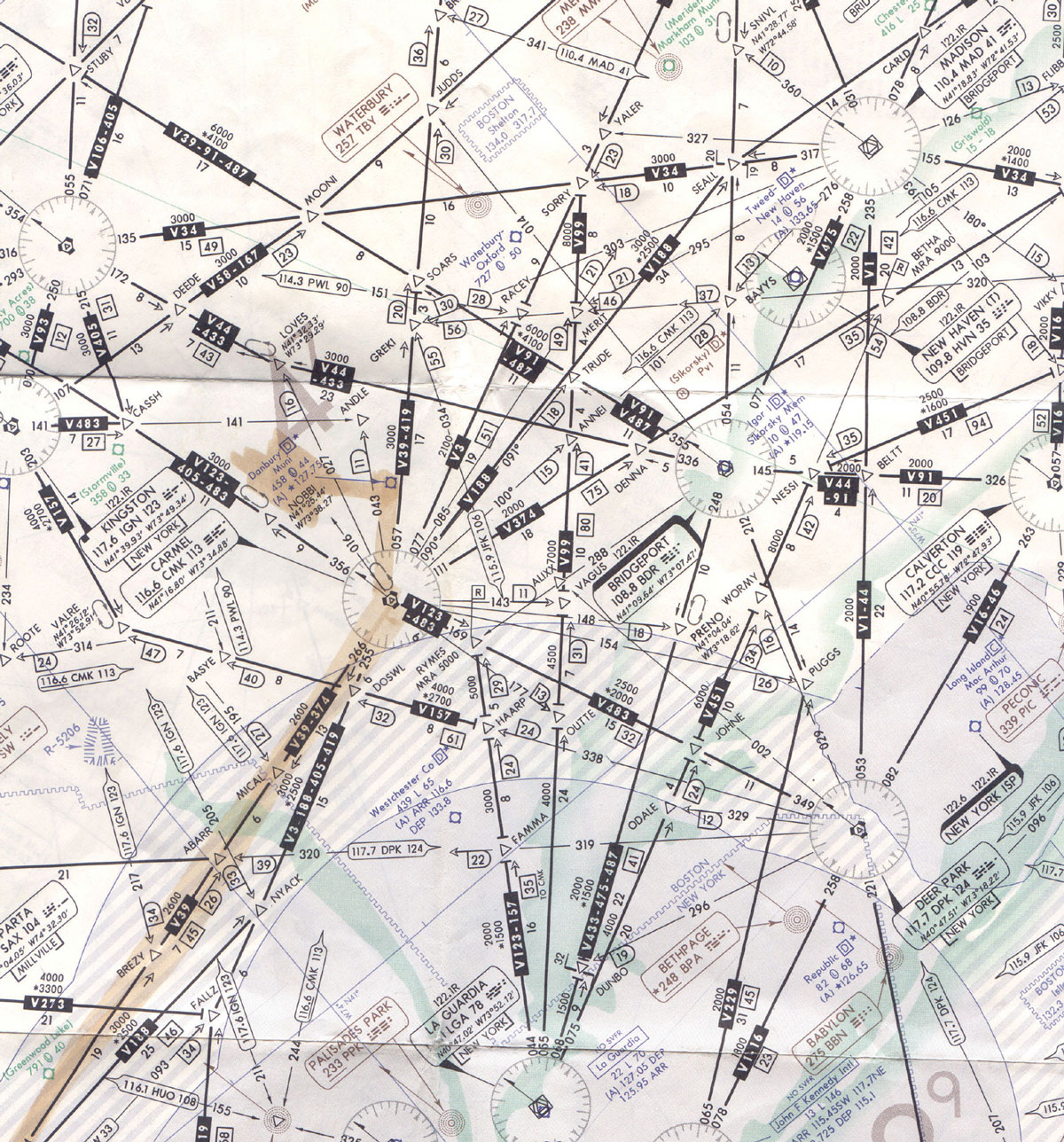 US government airspace map of Connecticut.