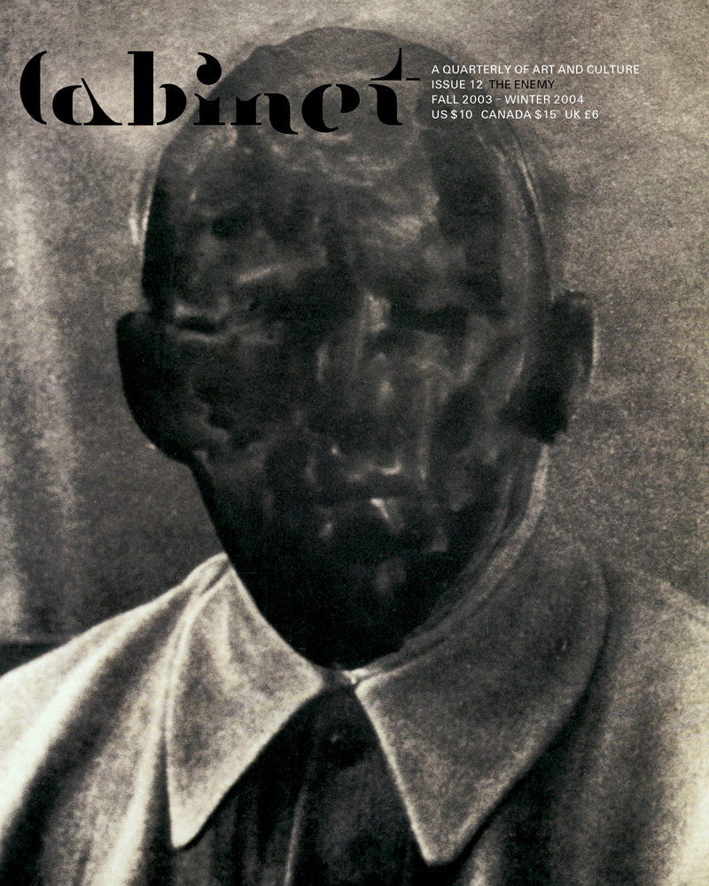 A photographed portrait of Akmal Ikramov, first secretary of the Communist Party of Uzbekistan, blacked out with india ink by Alexander Rodchenko in 1938 after Ikramov’s show trial and execution. The portrait first appeared in Ten Years of Uzbekistan, a political album Rodchenko had designed in 1934.