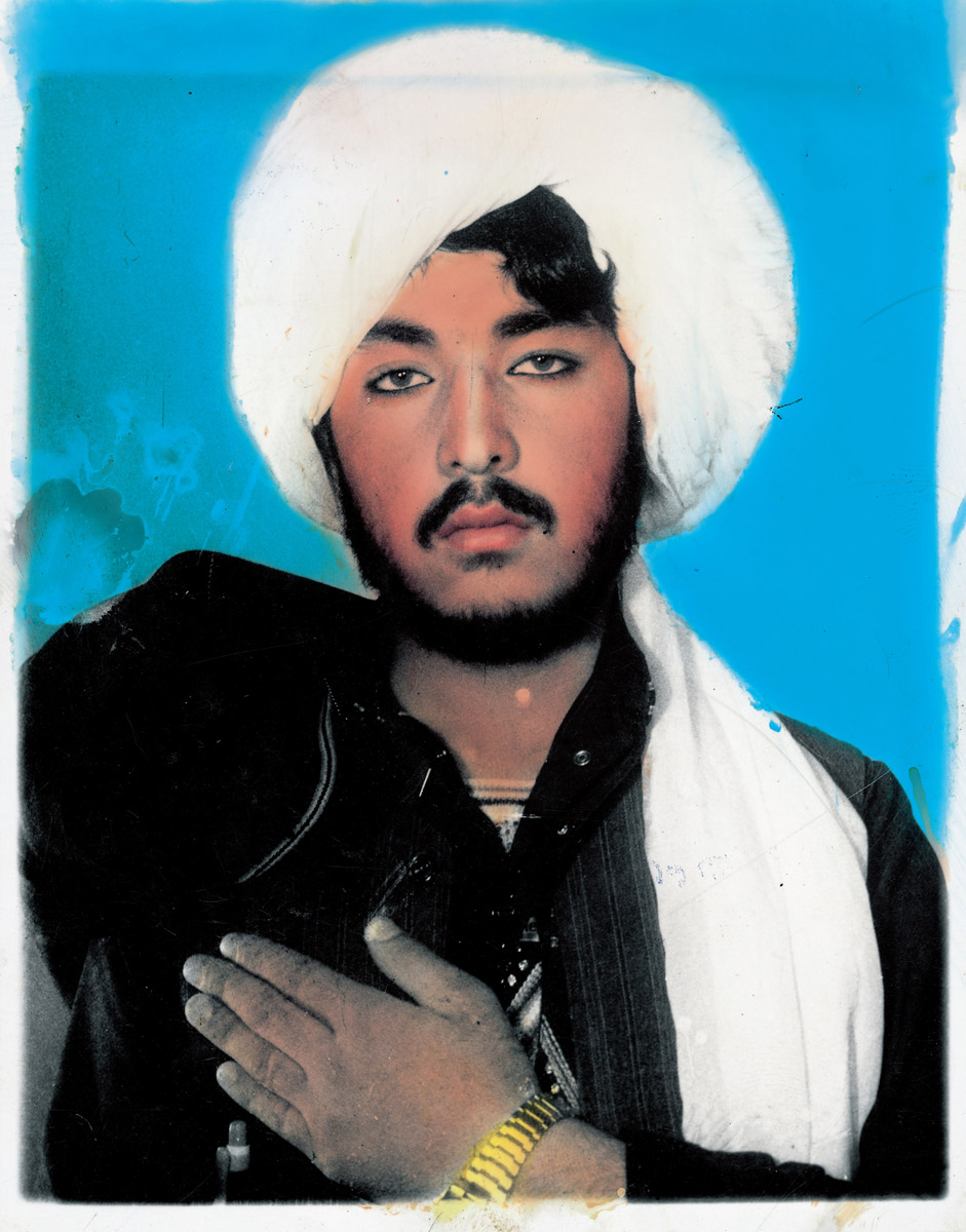 Studio portrait of Taliban member.