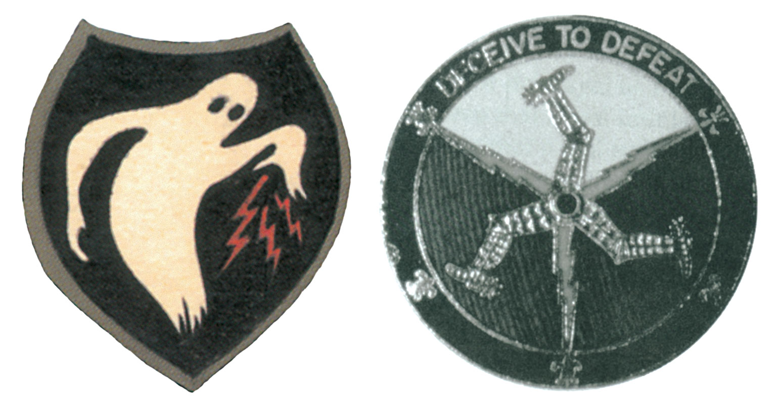Two unauthorized insignias designed by men of the 23rd Special Troops.