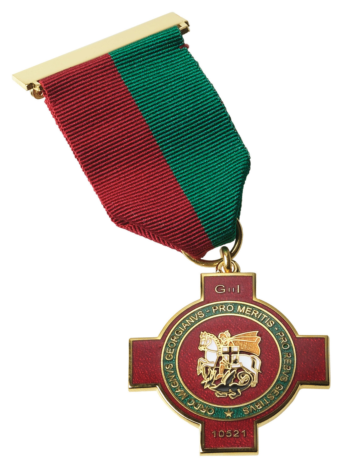 The medal of the Great Georgian Order.