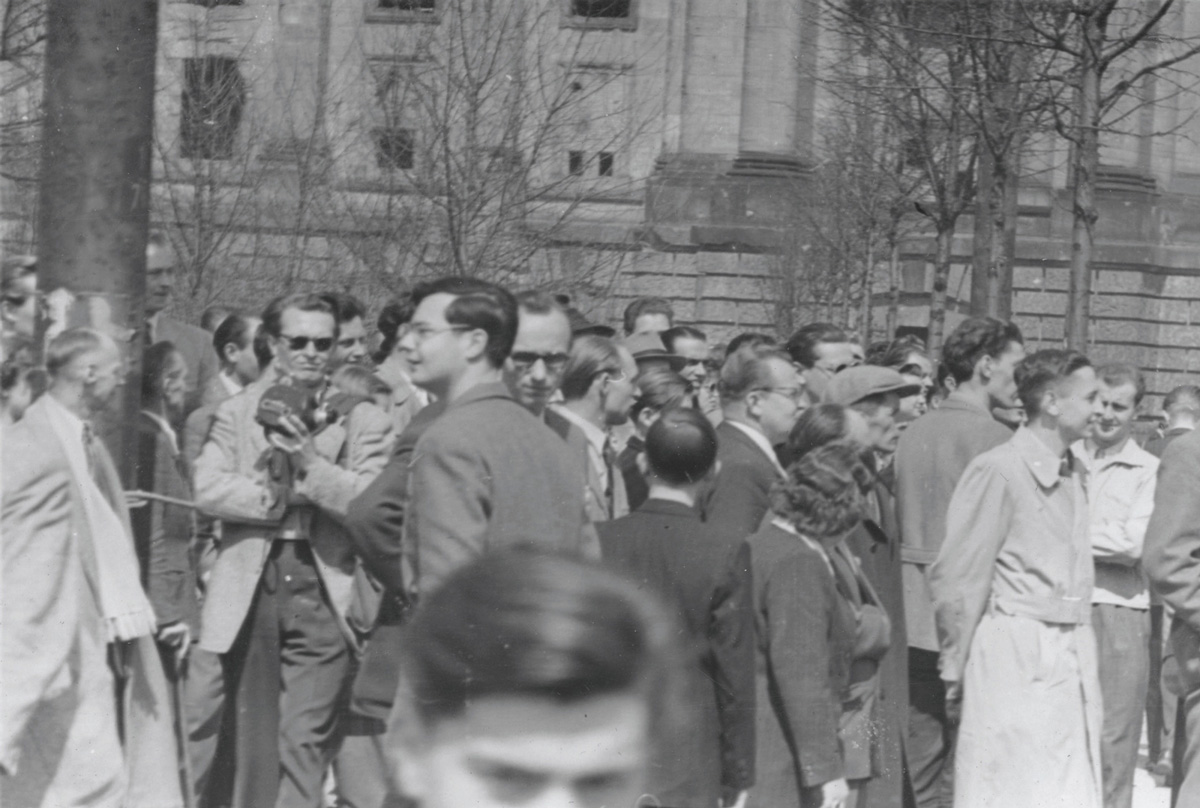 A 1954 photograph of David in Berlin. He spent hours walking the streets—the best way to identify the enemy. If you walked long enough, it became clear who was following you.