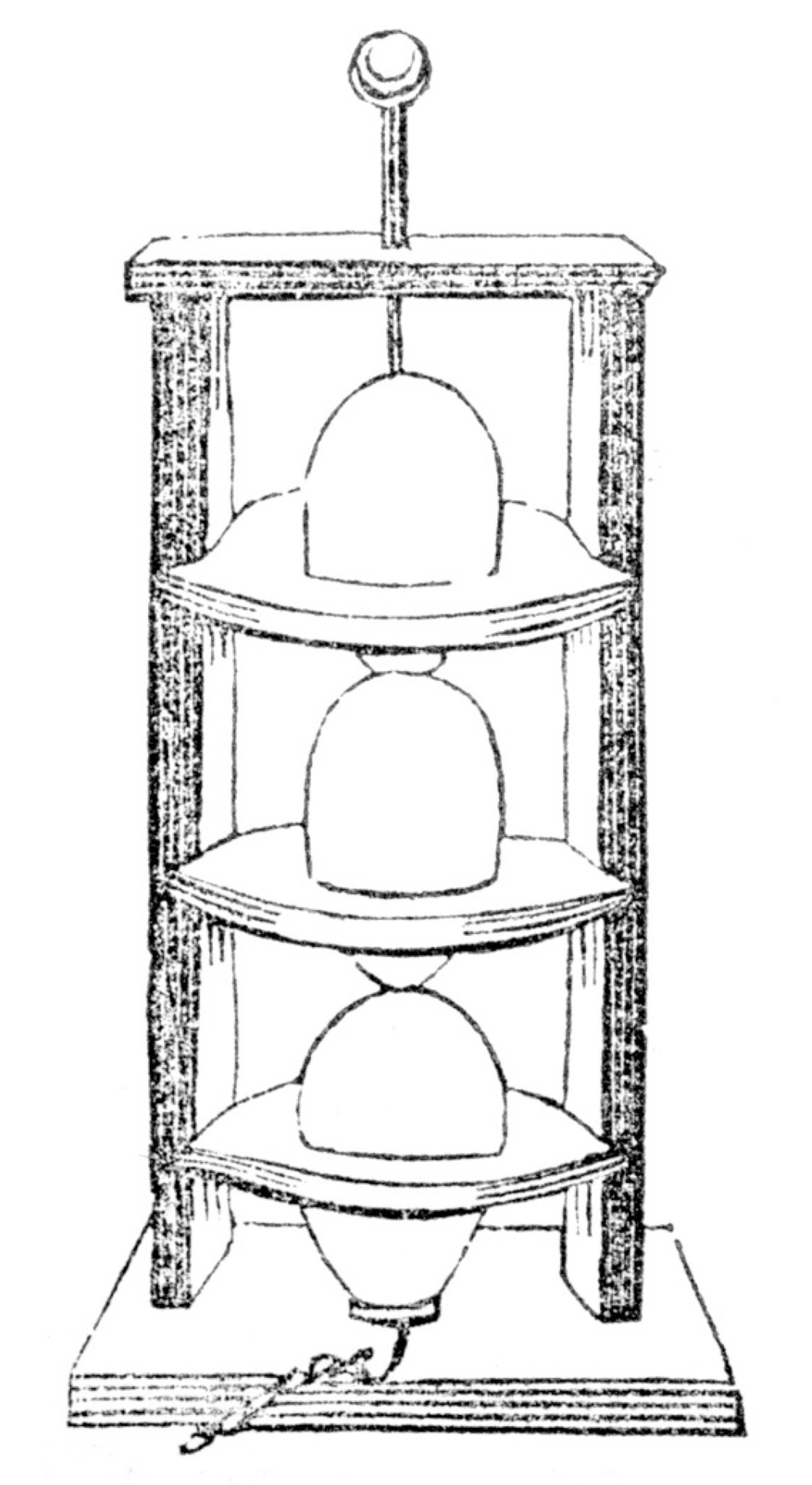 A diagram of the electrical egg stand.