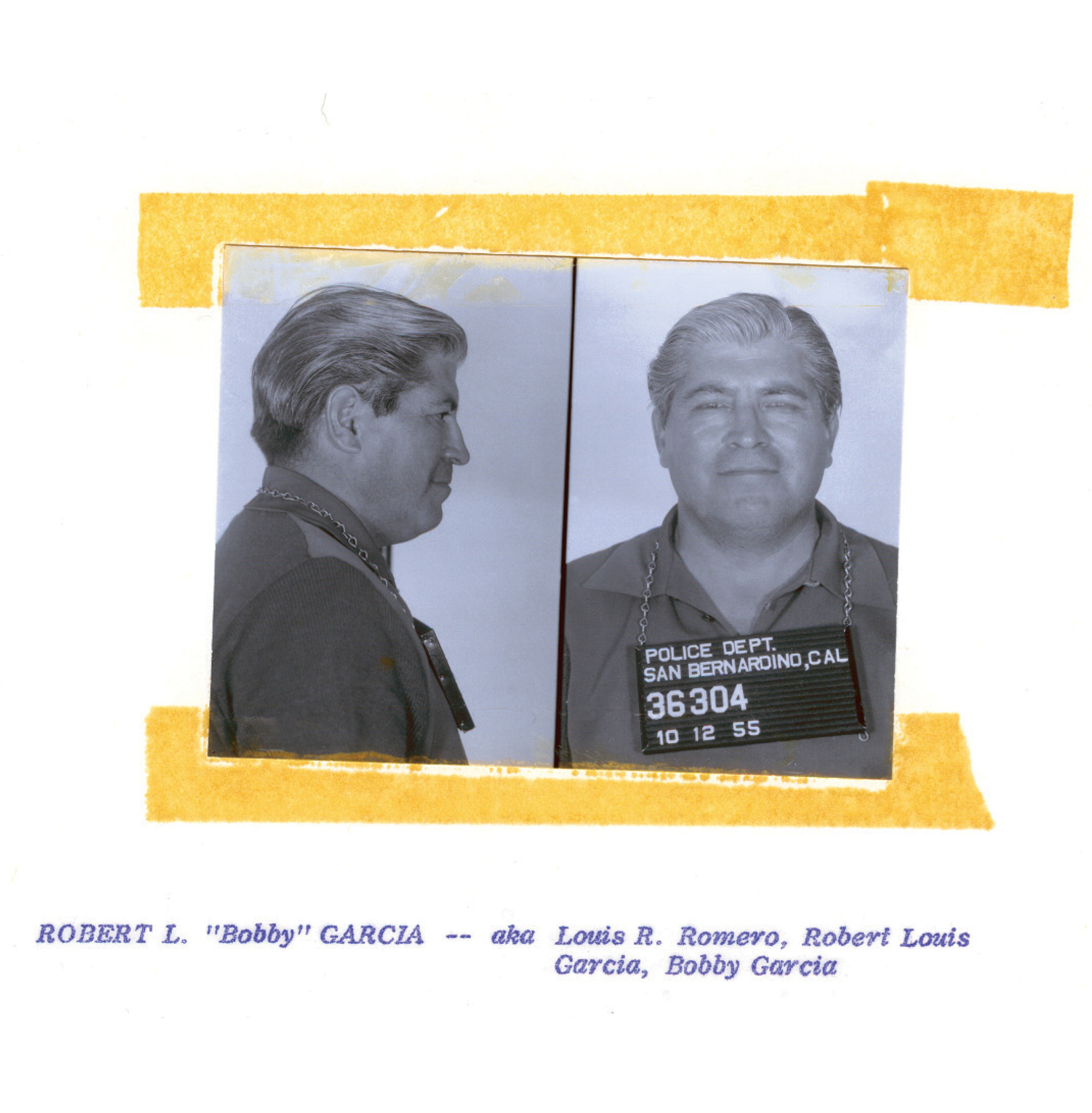 A page from the 1960 Nevada State Gaming Control Board’s Black Book, showing a mug shot of an excluded person.