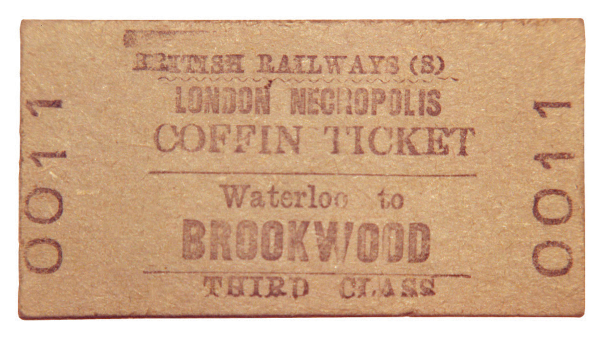 A ticket for Necropolis Railway. 