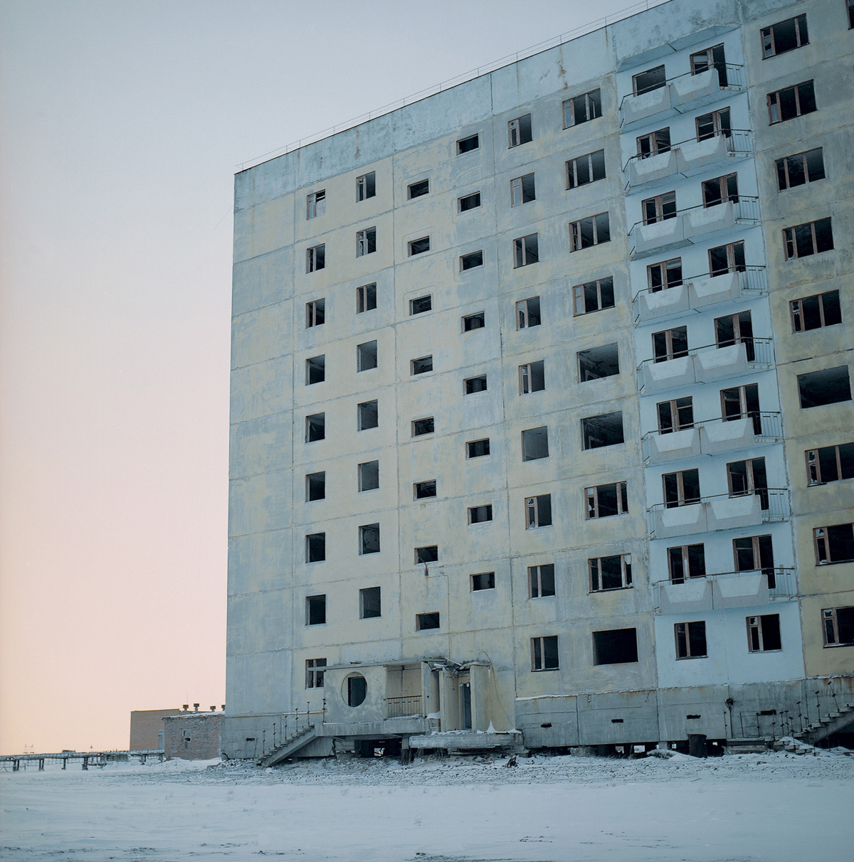 Apartment building in Norilsk, Northern Siberia.