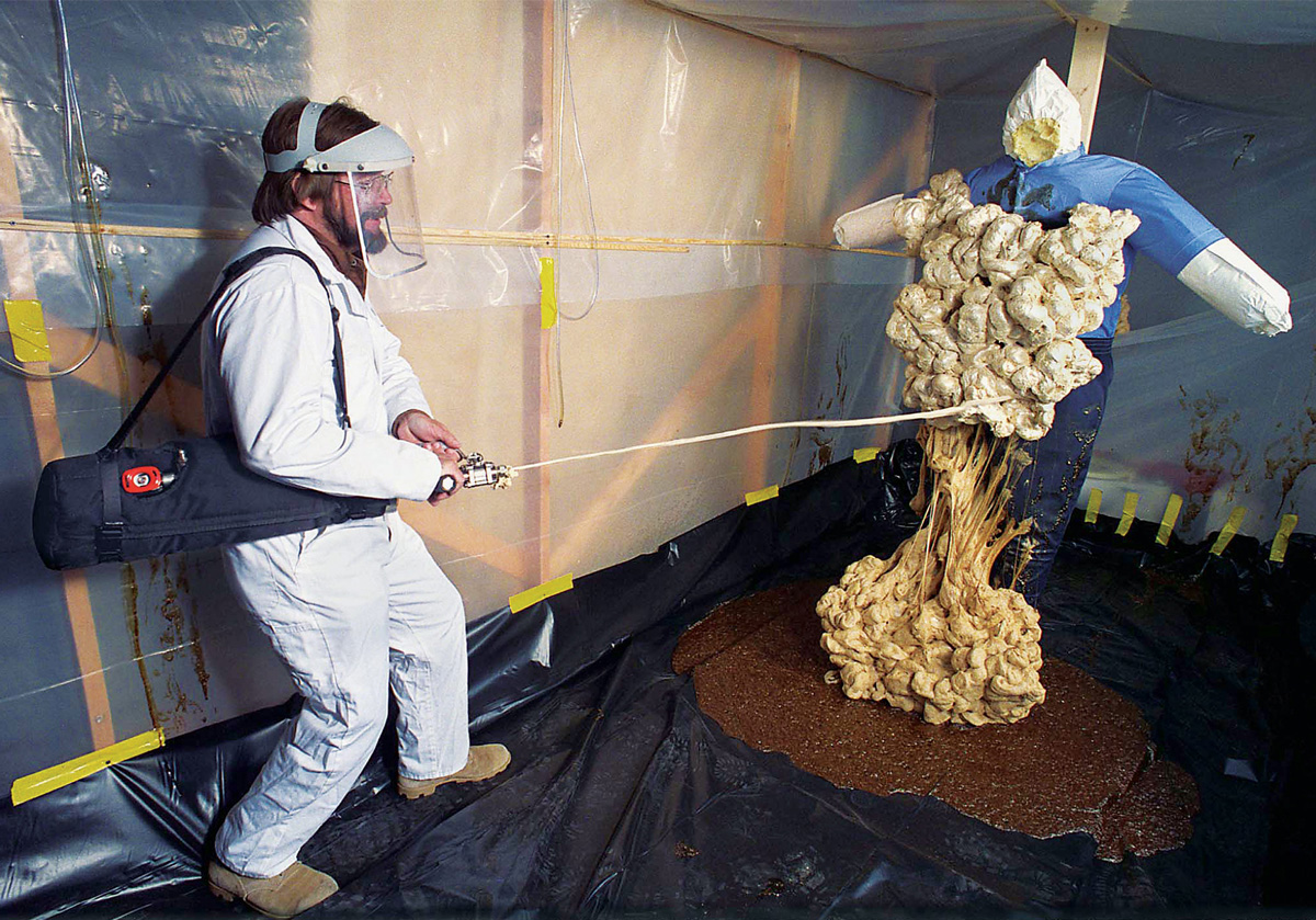 A sticky foam test. Courtesy Sandia National Laboratories.
