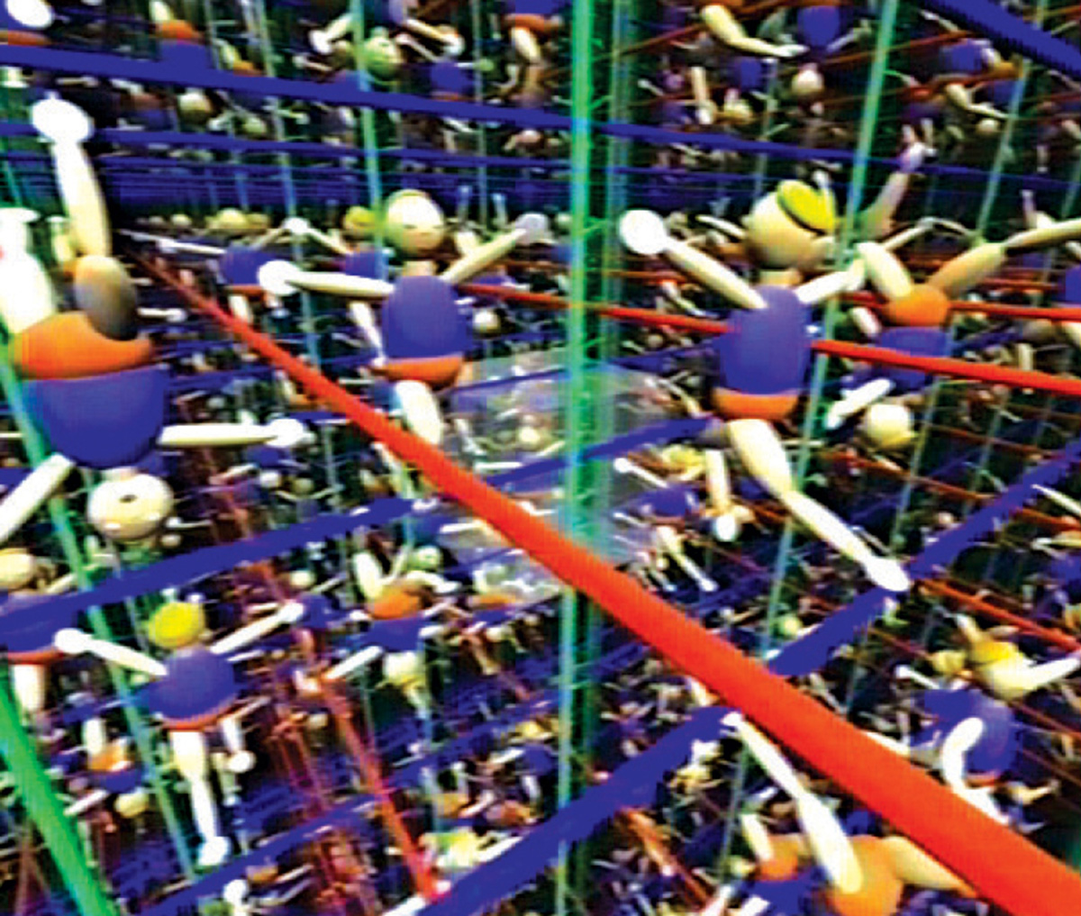 Still from David Epstein and Charlie Gunn‘s nineteen ninety educational video “Not Knot” exploring the complexities of Borromean space.