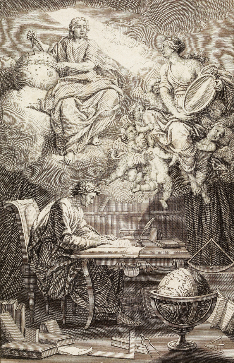 The frontispiece to Voltaire’s seventeen thirty eight