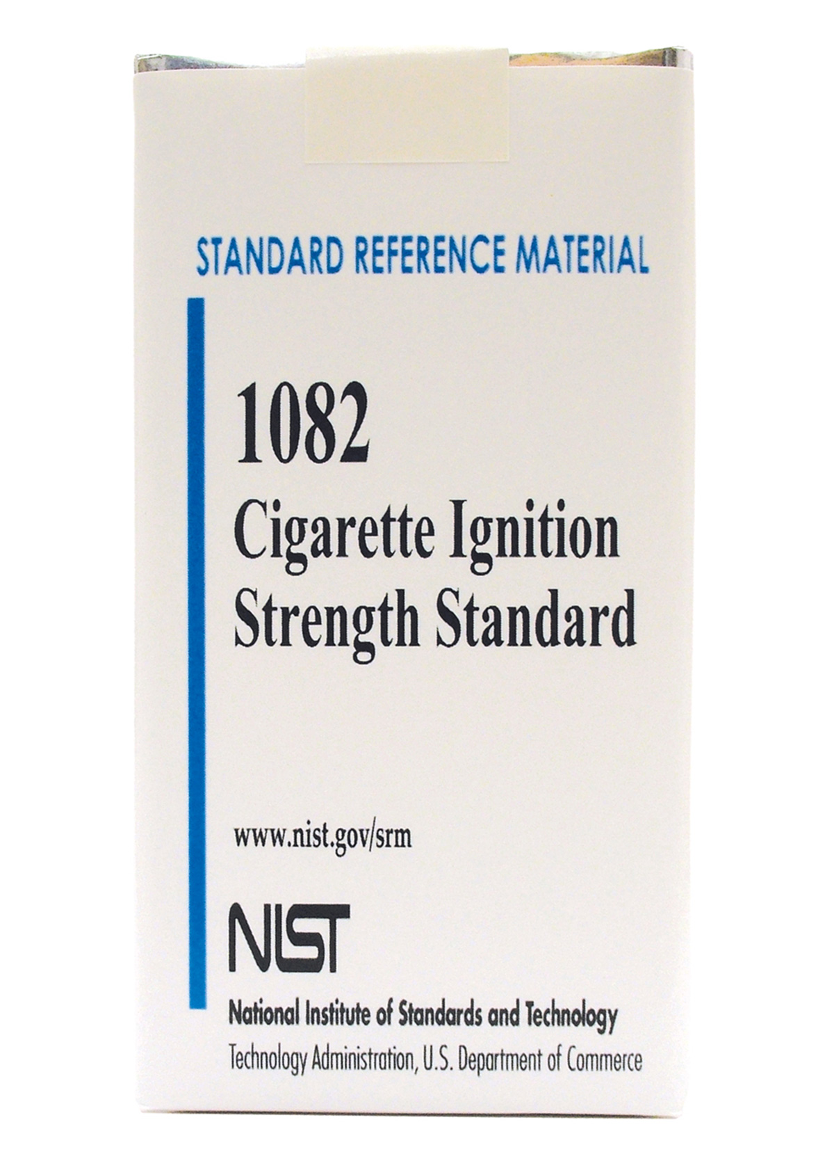 A pack of Standard Reference Material cigarettes, ignition strength. Cartons available through the National Institute of Standards and Technology for a bargain price of $126. Additional SRMs include Brick Clay (75 g, $282), Titanium Alloy (50 g, $356), Carbon Dioxide in Air (cylinder, $1,794), Baby Food Composite (4 x 70 g, $402), Organics in Whale Blubber (2 x 15 g, $381), and Peanut Butter (3 x 170 g, $545). For the full listing of available SRMs, visit https://srmors.nist.gov/pricerpt.cfm [link defunct—Eds.]. Photo Ryo Manabe.
