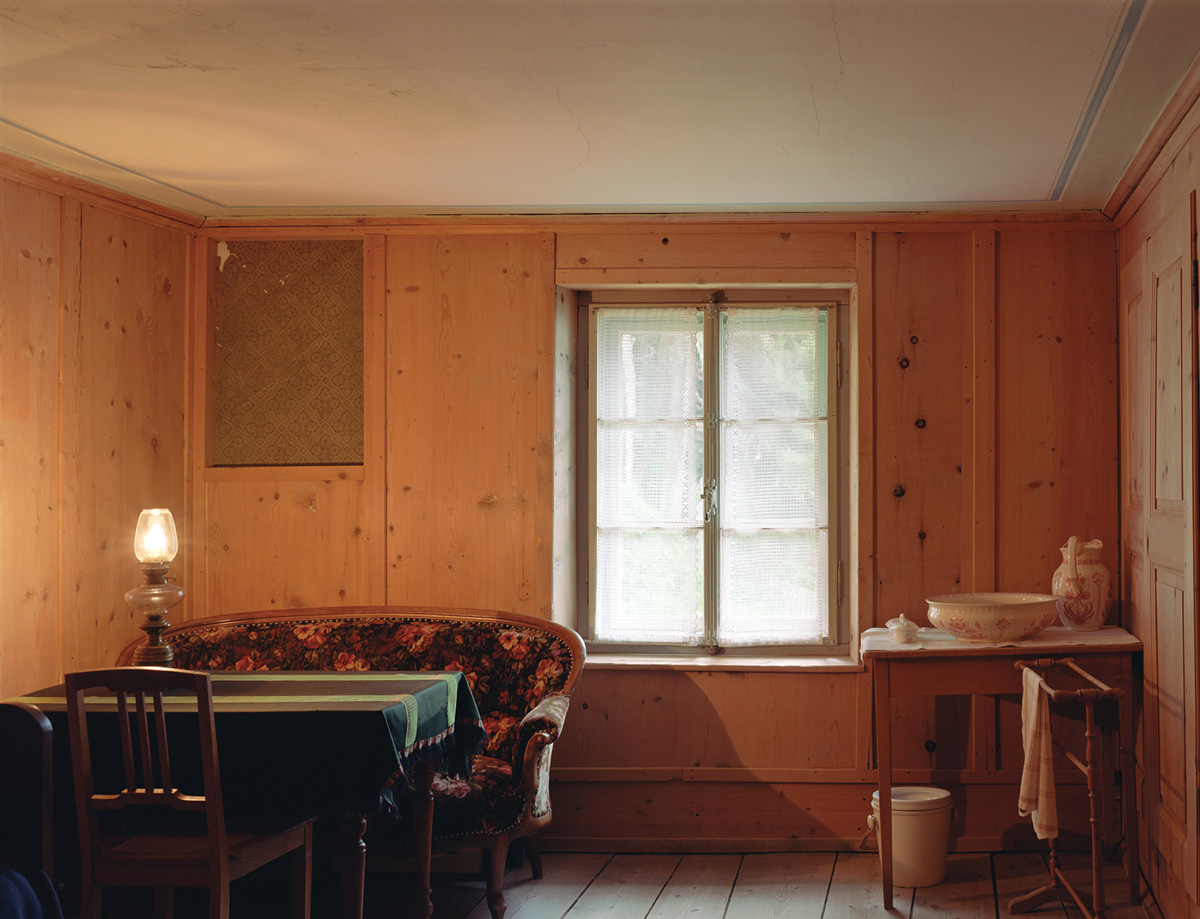 A two thousand four photograph by artist Patrick Lakey titled “Nietzsche: Nietzsche’s House, Sils-Maria, Switzerland, III.”