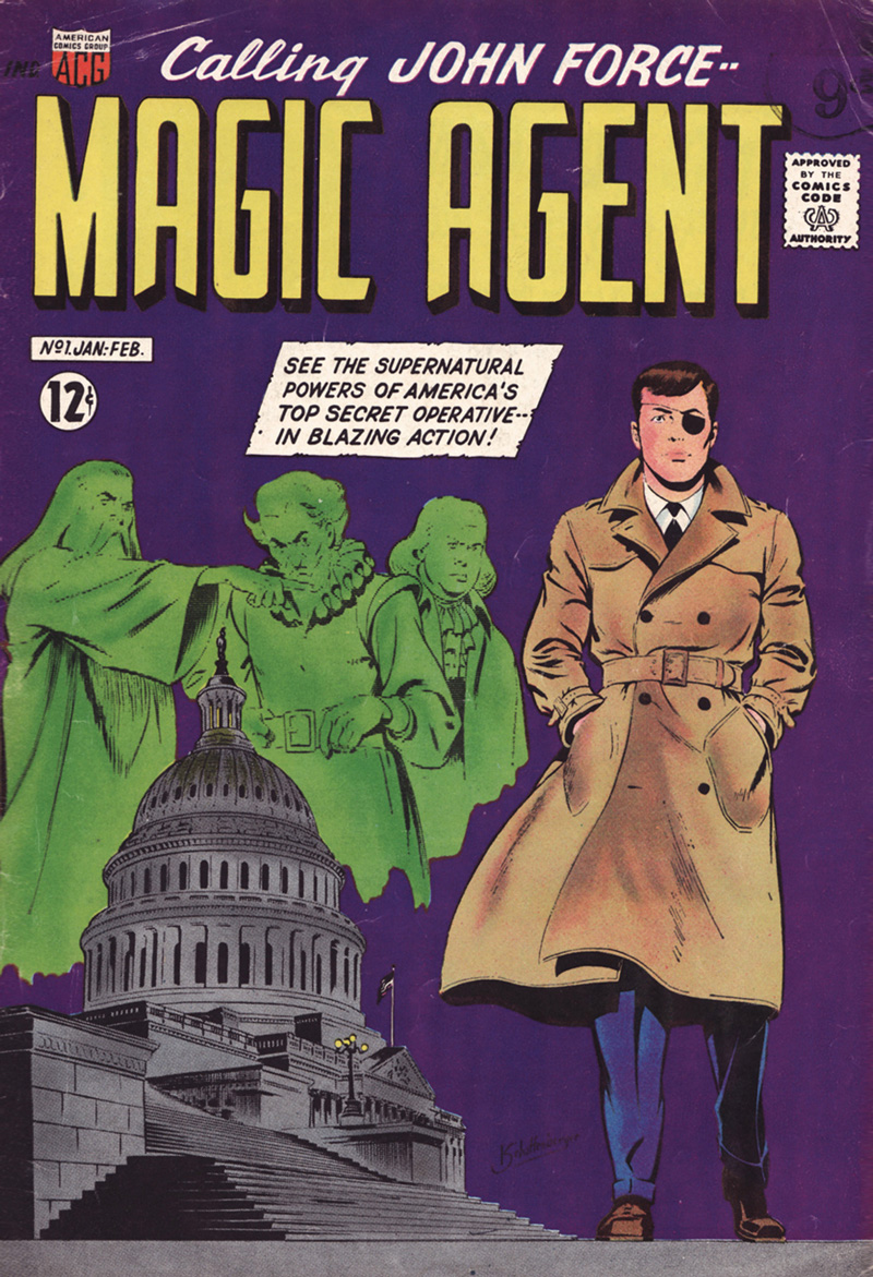 The cover of “Magic Agent,” American Comics Group, January–February nineteen sixty one.