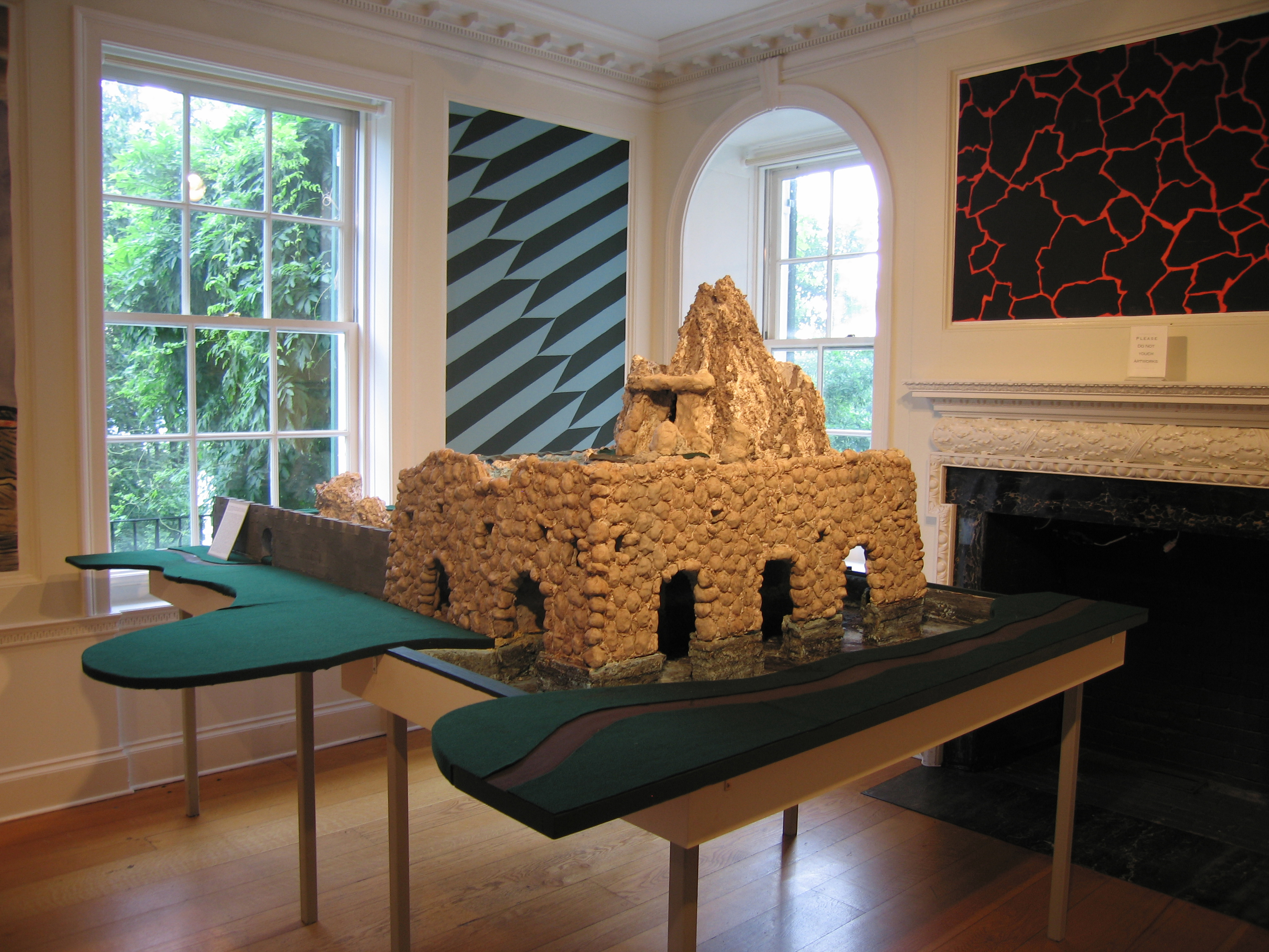 A scale model purporting to depict Bashford Dean’s artificial volcano, shown at Wave Hill, New York, in two thousand and six, as part of the Chadwicks’ installation, Bashford’s Grotto. The resemblance to Prince Franz’s artificial volcano is painfully self-evident.
