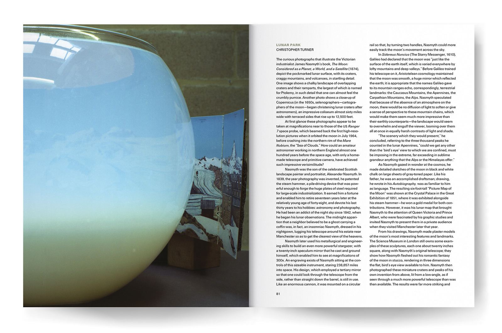 An image of the fourth page of Mariele Neudecker’s project as it appeared in the magazine.