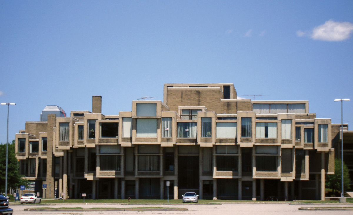 The Orange County Government Center, Goshen, NY, designed by Paul
Rudolph in 1963, completed in 1967. Courtesy the estate of Paul Rudolph.