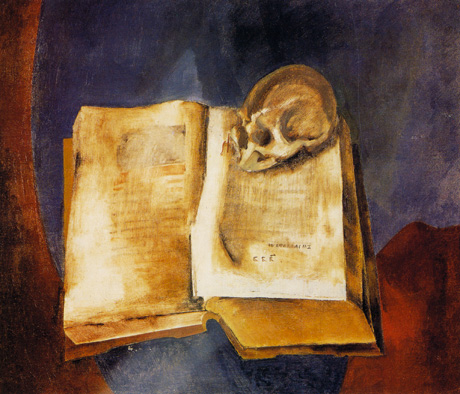 Vladimir Tatlin, A Skull on the Open Book, ca. 1950.