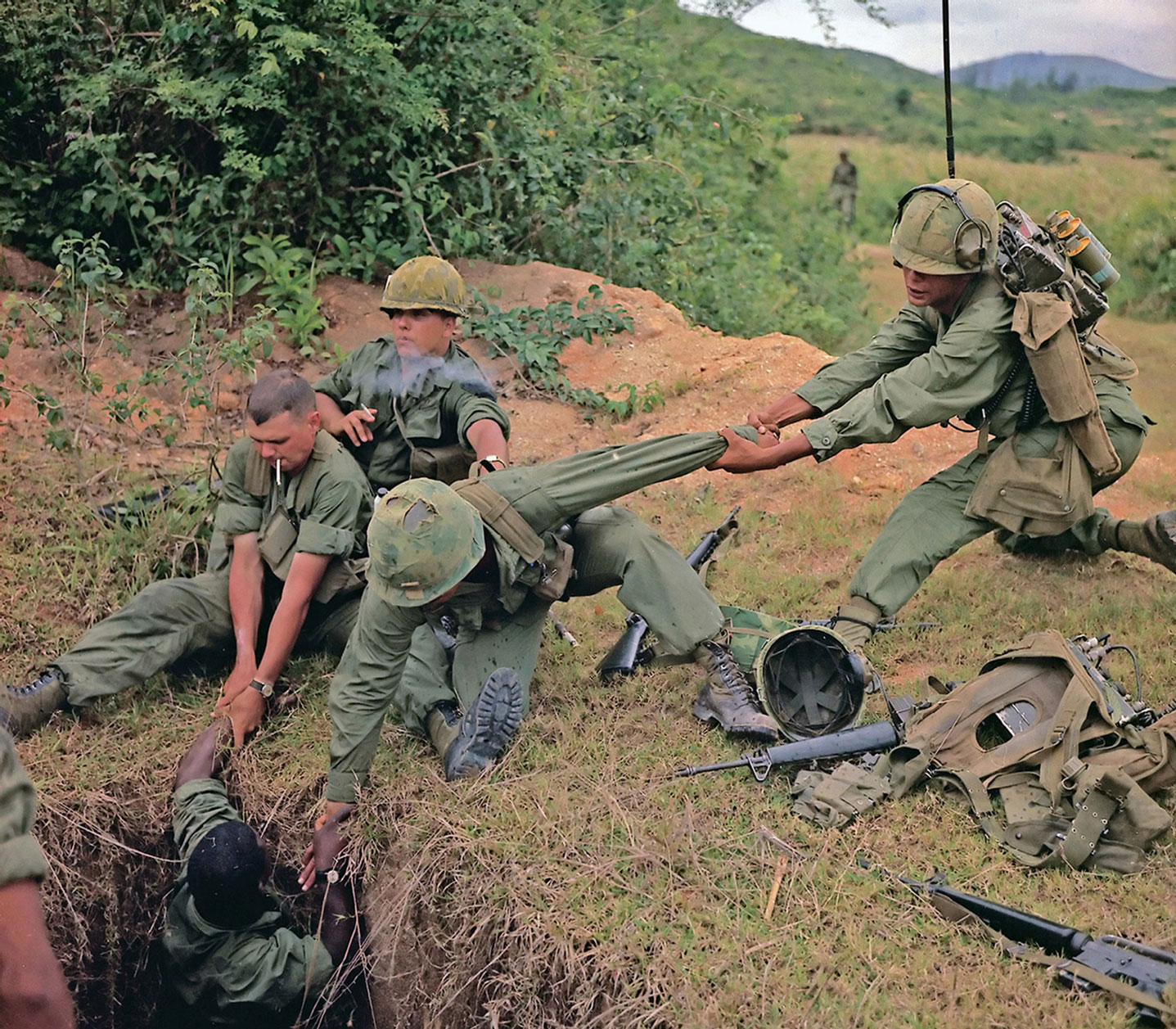 “Tunnel rats” at work during Operation Oregon, 24 April 1967.
Courtesy National Archives and Records Administration.