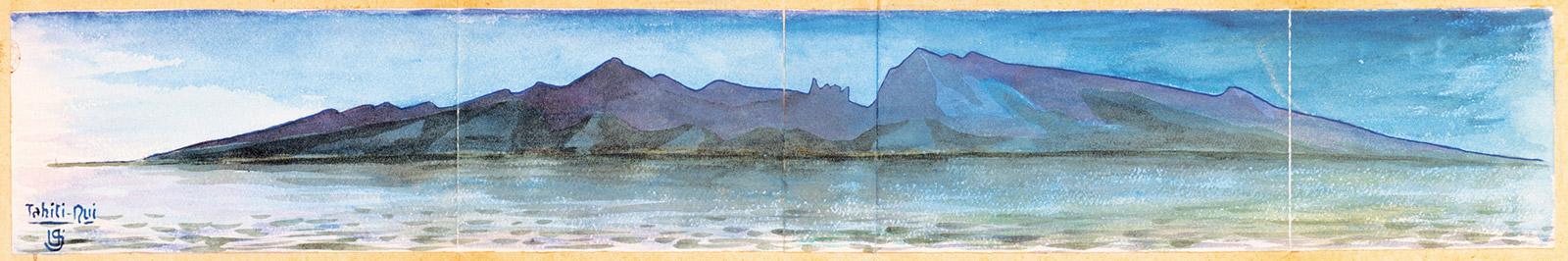 A drawing of Tahiti by Victor Segalen.