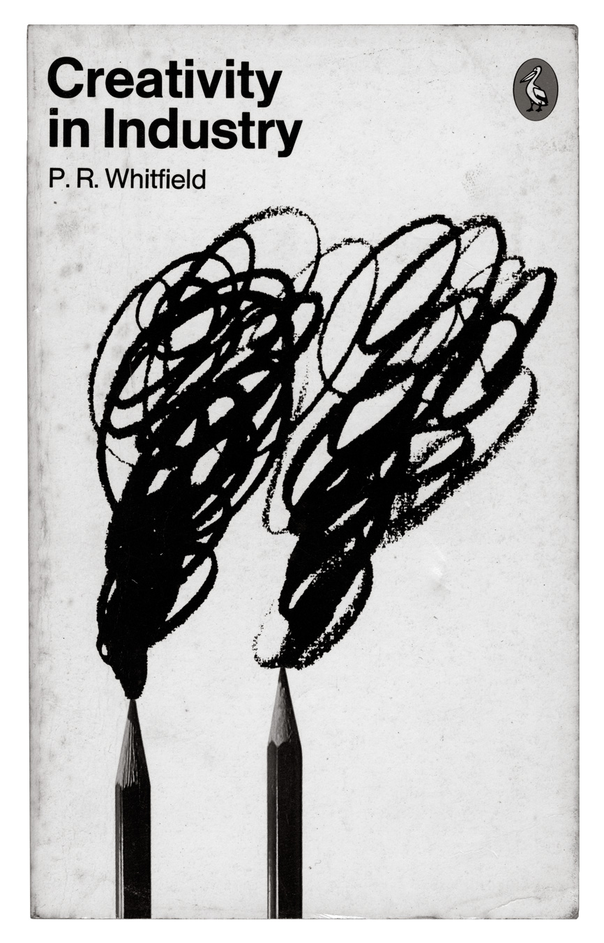David Pelham, book cover for P. R. Whitfield, Creativity in Industry (Harmondsworth, UK: Penguin, 1975).
