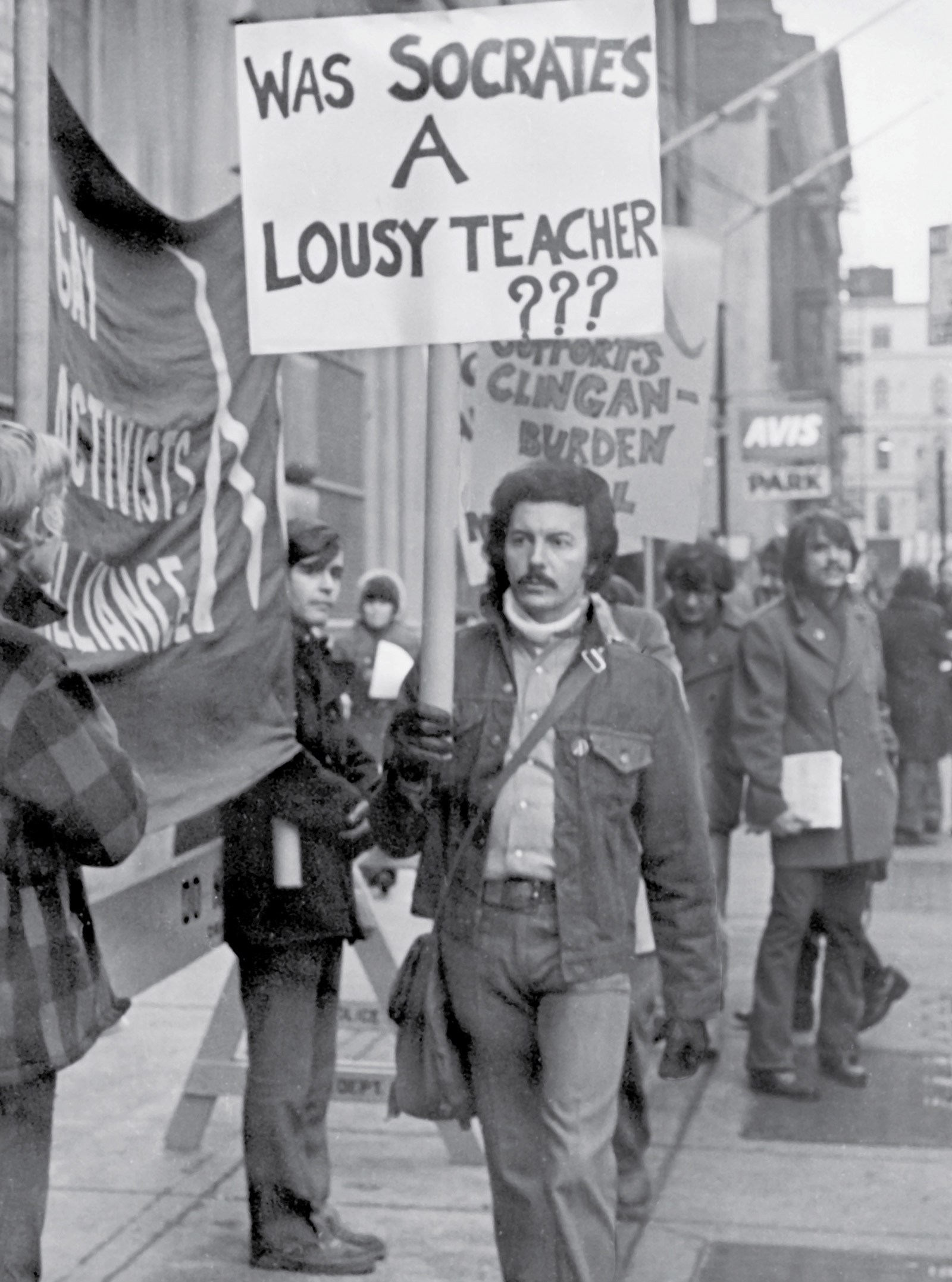 A 1971 protest by the Gay Activists Alliance outside the New
York City Board of Education in protest against the Board’s policy of refusing
teaching licenses to persons it suspected of being homosexual. Photo
Richard C. Wandel. Courtesy Lesbian, Gay, Bisexual, and Transgender Community
Center.