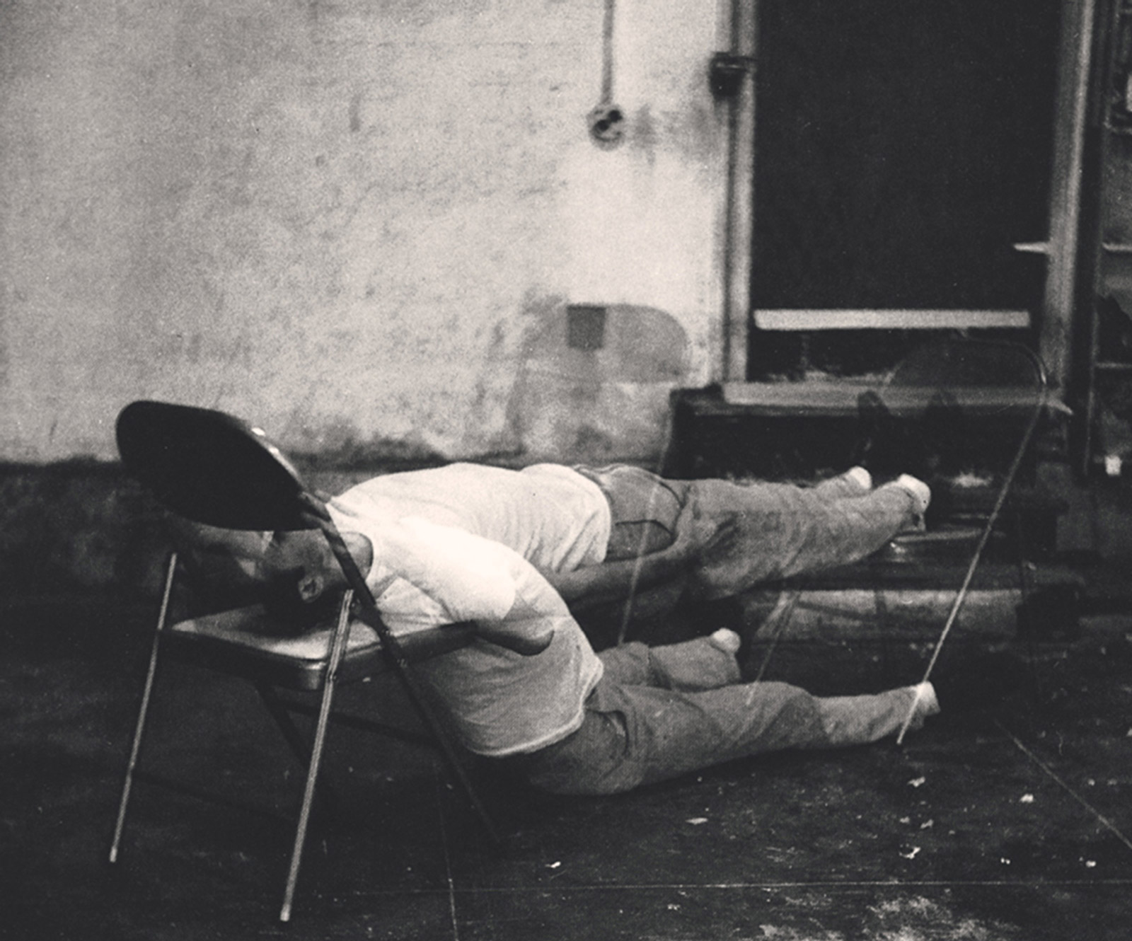 A 1966 photograph by Bruce Nauman titled