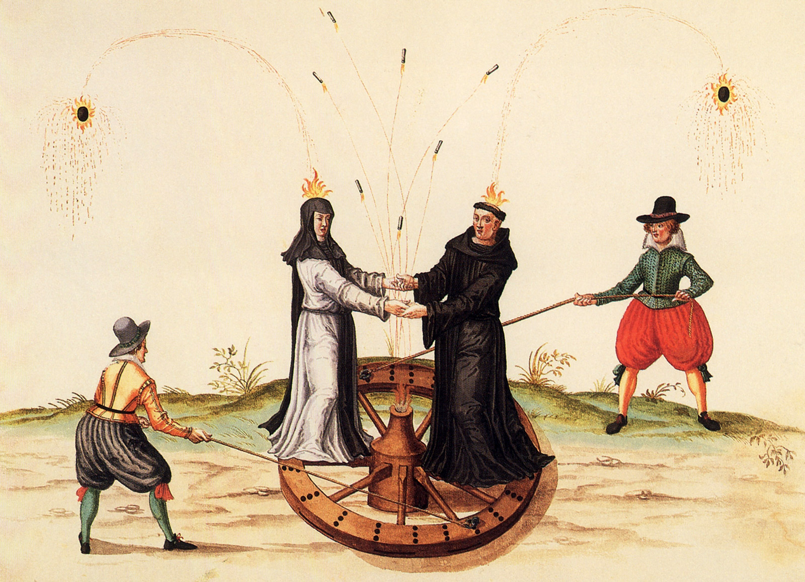 A painting circa 1589 from an anonymous manuscript titled