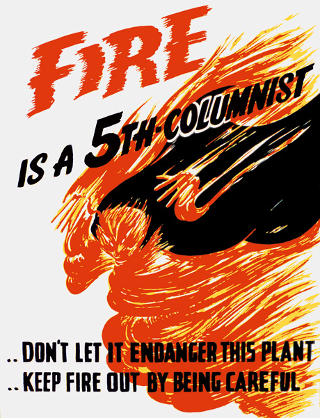 A fire-prevention poster commissioned and disseminated by the United States Forest Service.
