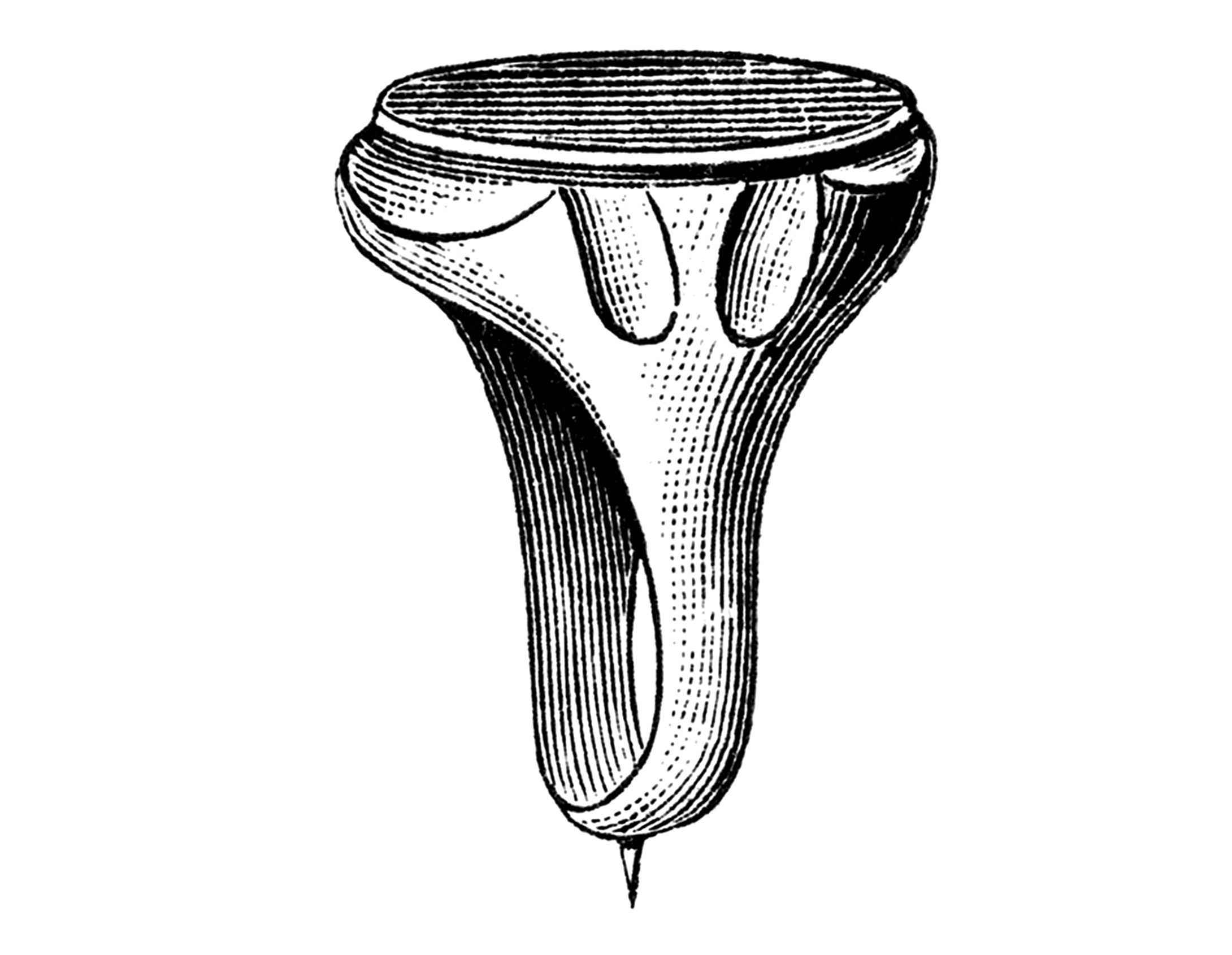An ink-filled ring (known as a trépan), used for secretly marking cards during open play. From Sharps and Flats: A Complete Revelation of the Secrets of Cheating (1894) by John Nevil Maskelyne. Courtesy The Magic Circle Library.