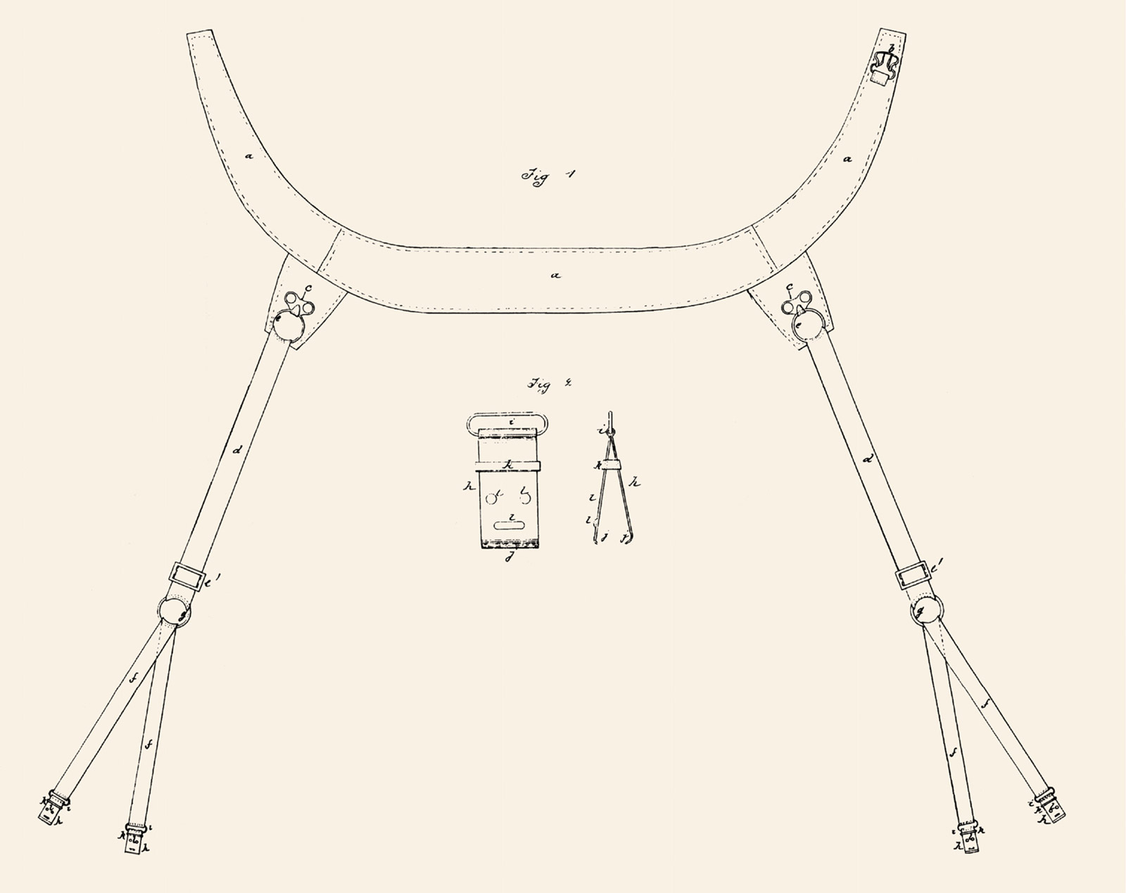 An 1876 sketch for a garter belt. It is the first known sketch for a garter belt.