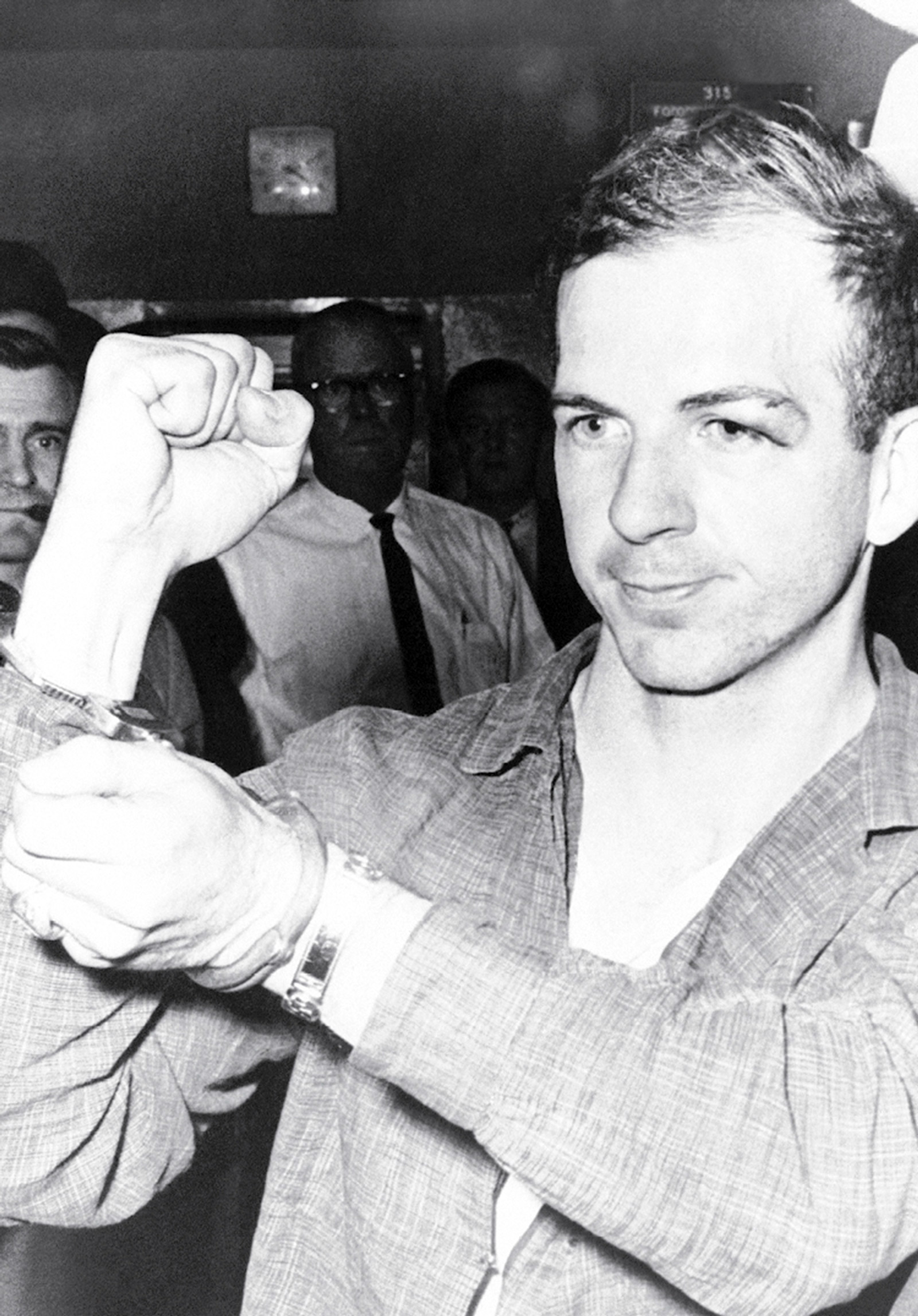 Lee Harvey Oswald shortly after the assassination. Photo AP.