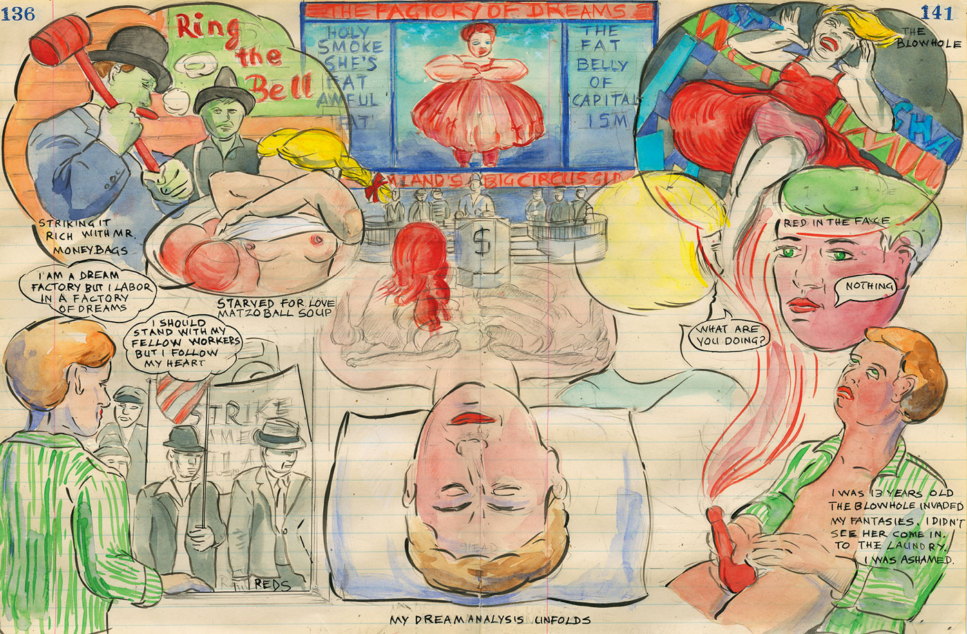 Scanned pages showing illustrations from Episode three of Albert Grass’s book “The Dreamer.”