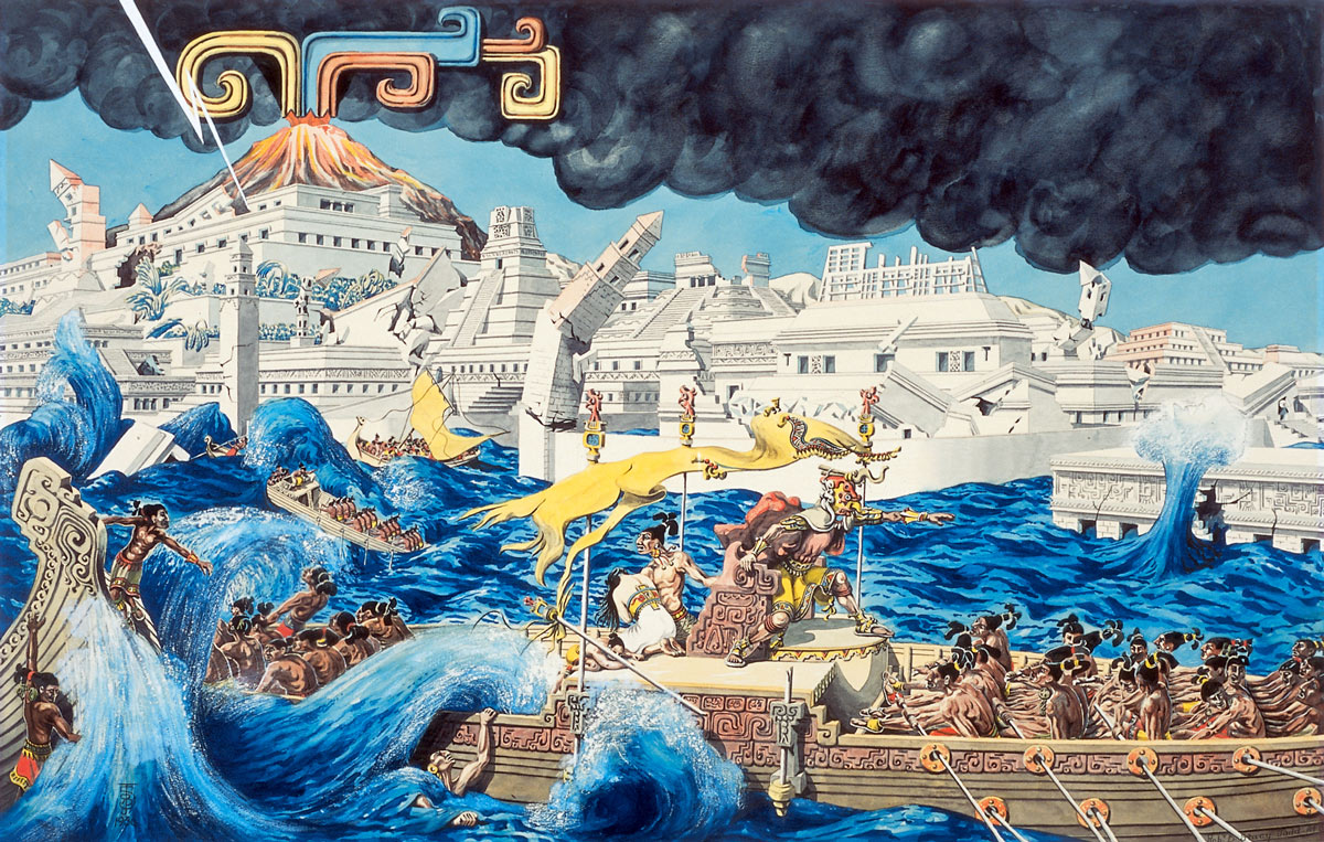 A 1936 painting by Robert Stacy-Judd entitled “The Destruction of Atlantis.”