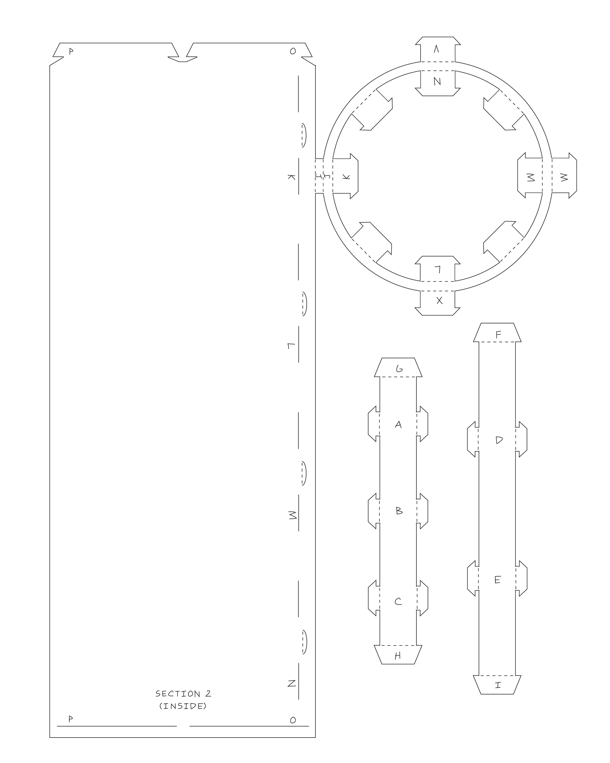 Sheet 2 of Sarah Sze's paper sculpture project entitled Coffee Cup.