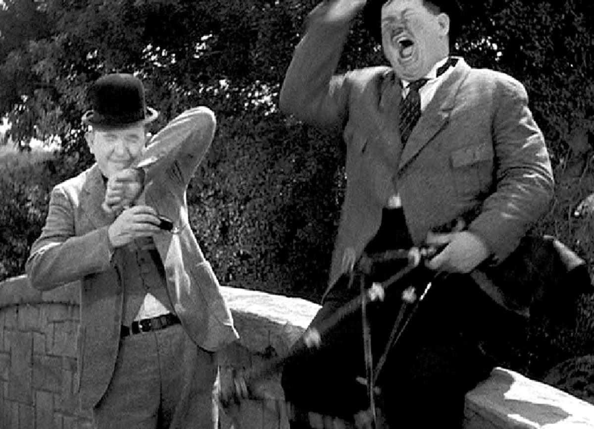 Still from Laurel and Hardy’s Bonnie Scotland, 1935.