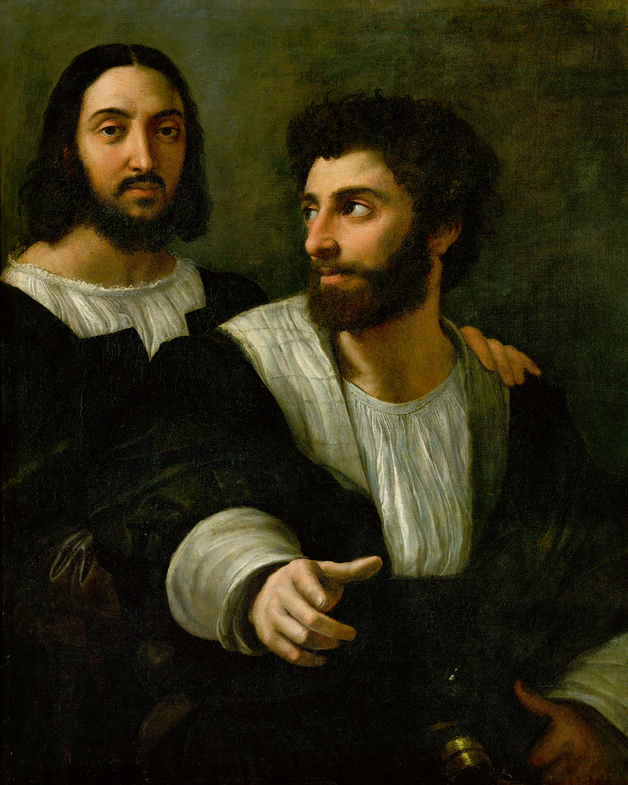 Raphael’s circa fifteen nineteen painting titled “Self-Portrait with a Friend.”