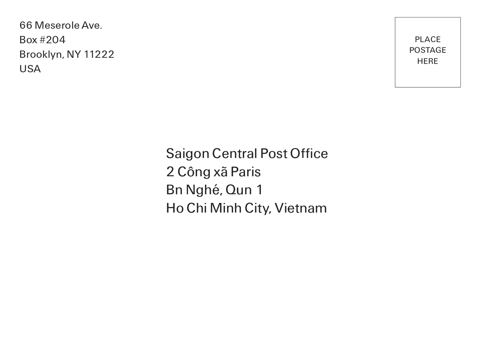 CABINET / Postcard / Proxy Cipher Vietnam