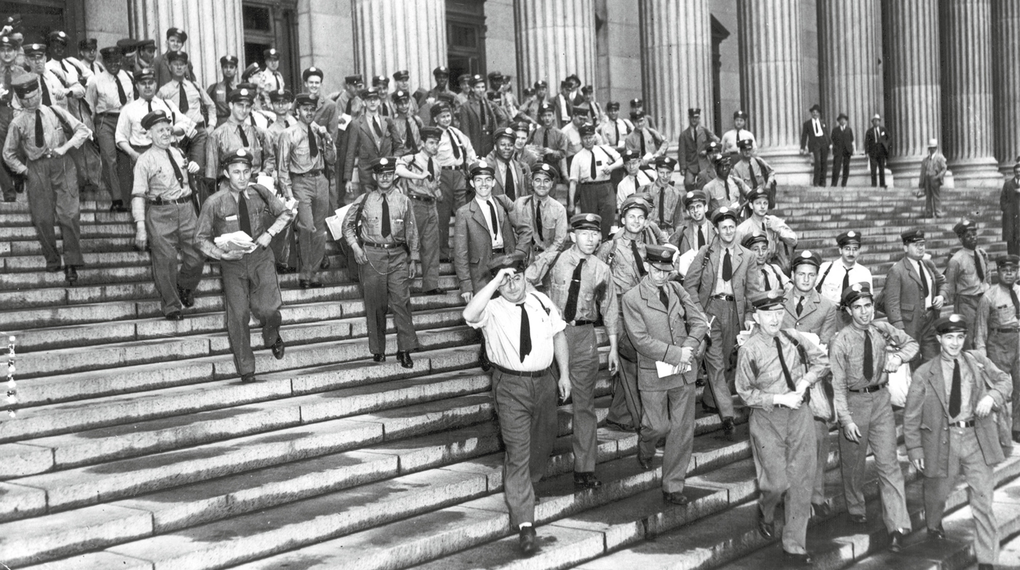 Letter carriers heading out on their rounds from New York City’s main post office, 15 June 1936. All images courtesy Smithsonian Institution.