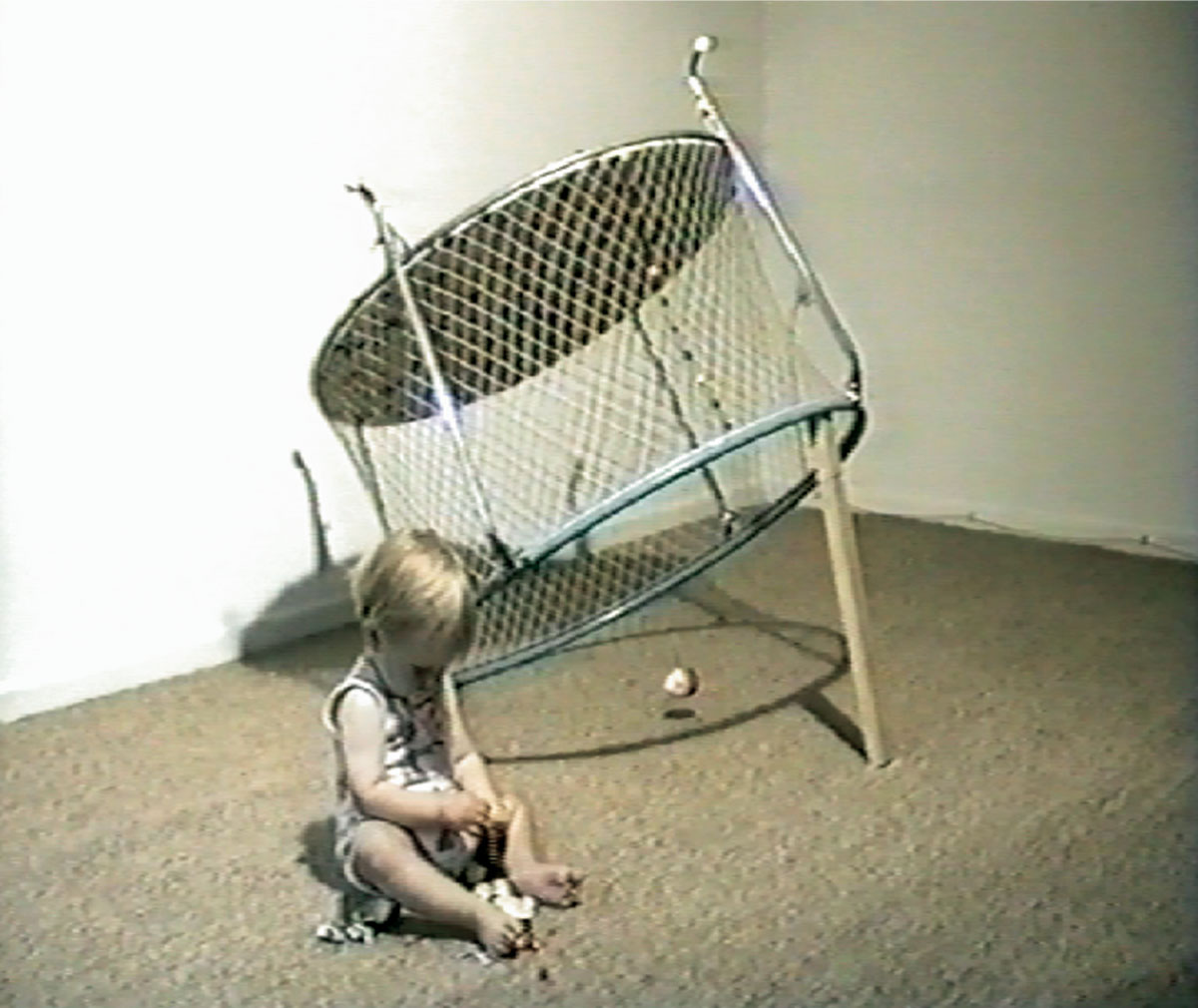 Carsten Höller, video stills from Jenny held her little daughter
twenty minutes under water, not to cause her any trouble, just to see the funny
bubbles, 1992.
