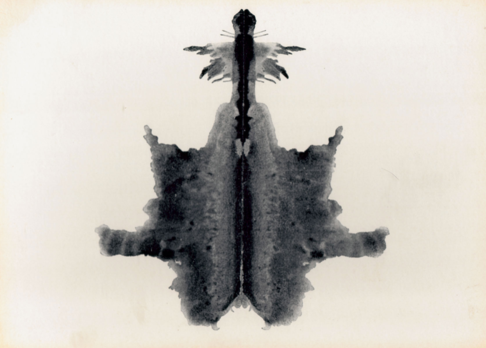 Card 6 from the original set of Rorschach blots.