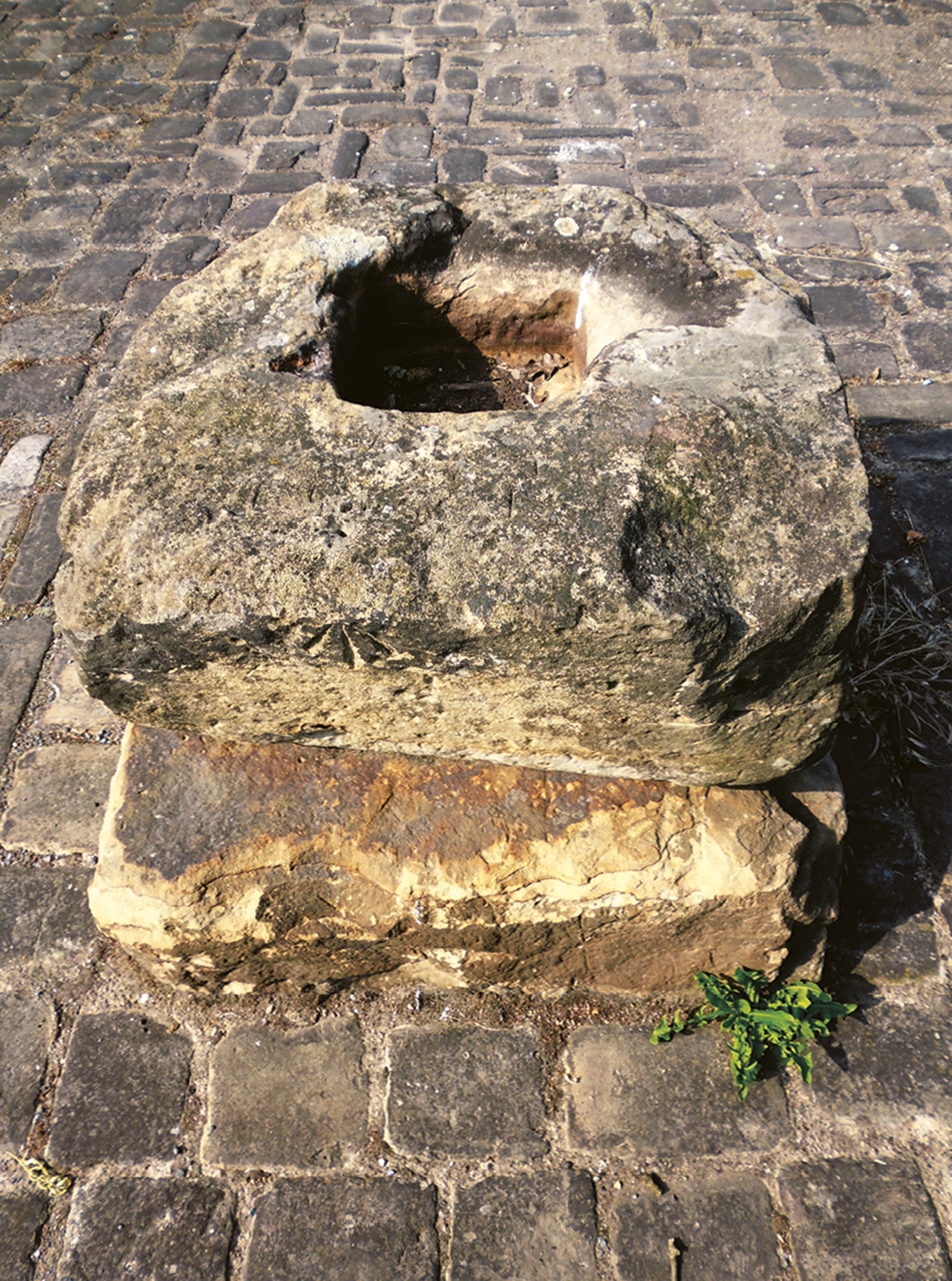 Artist Sophie Nys’s photograph of a plague stone at Ackworth, West Yorkshire.