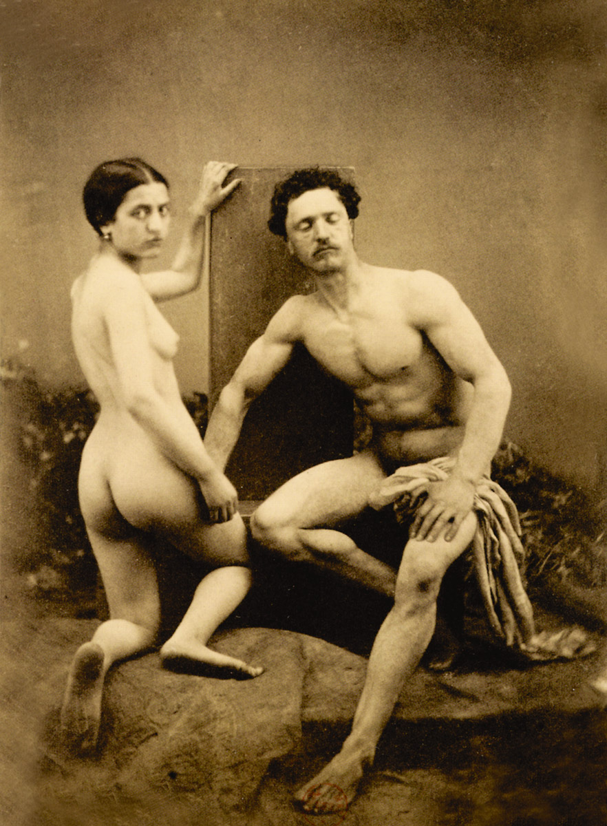 An eighteen fifty-three photograph of a naked man taken for Eugène Delacroix by Eugène Durieu.