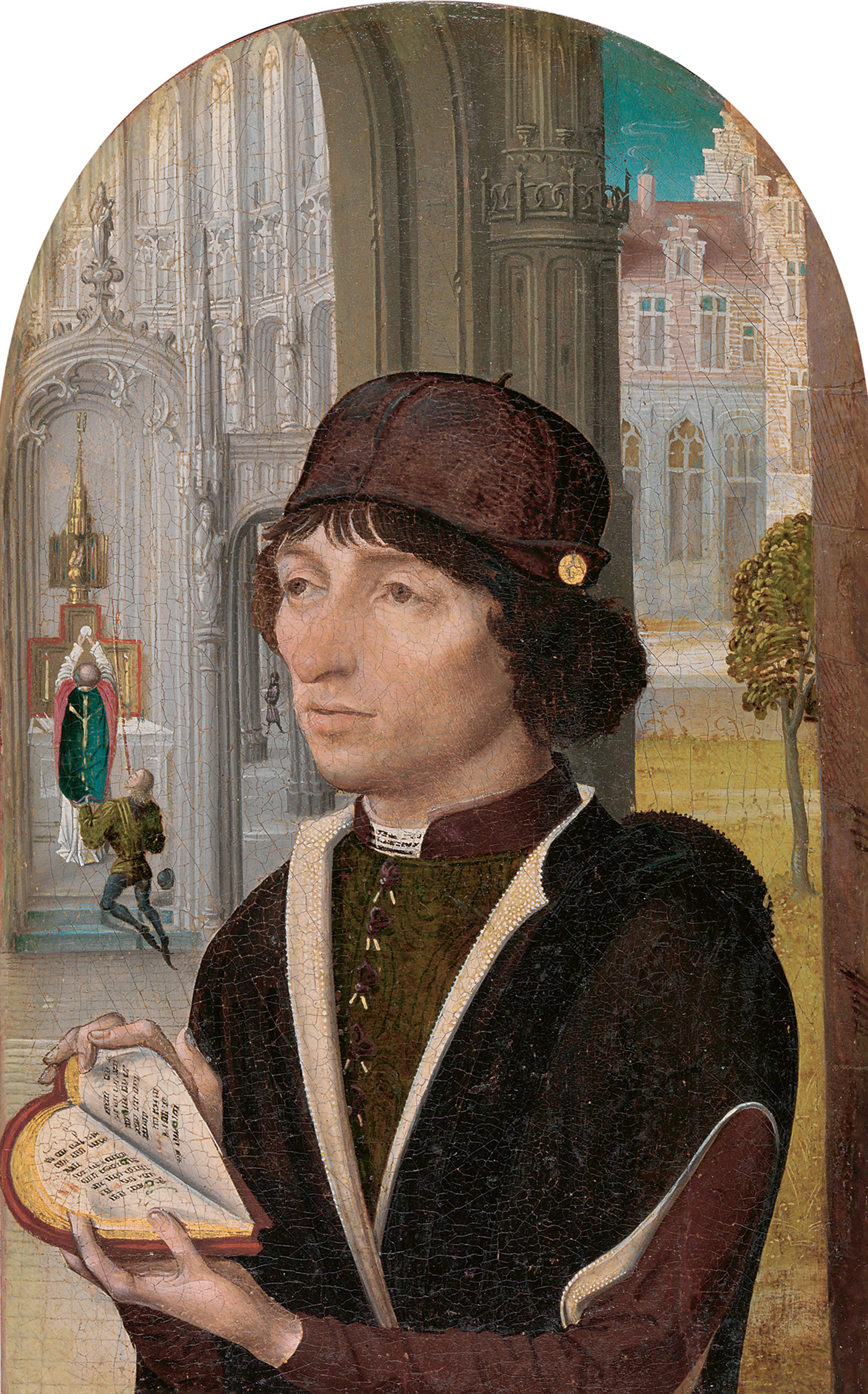 Master of the View of Sainte Gudule, Young Man Holding a Book, ca. 1480. Courtesy Metropolitan Museum of Art.