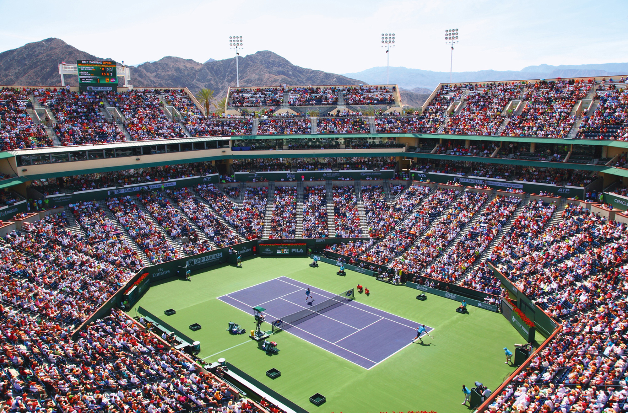 A desert arena. The BNP Paribas Open at Indian Wells, California. Courtesy Indian Wells Tennis Garden.