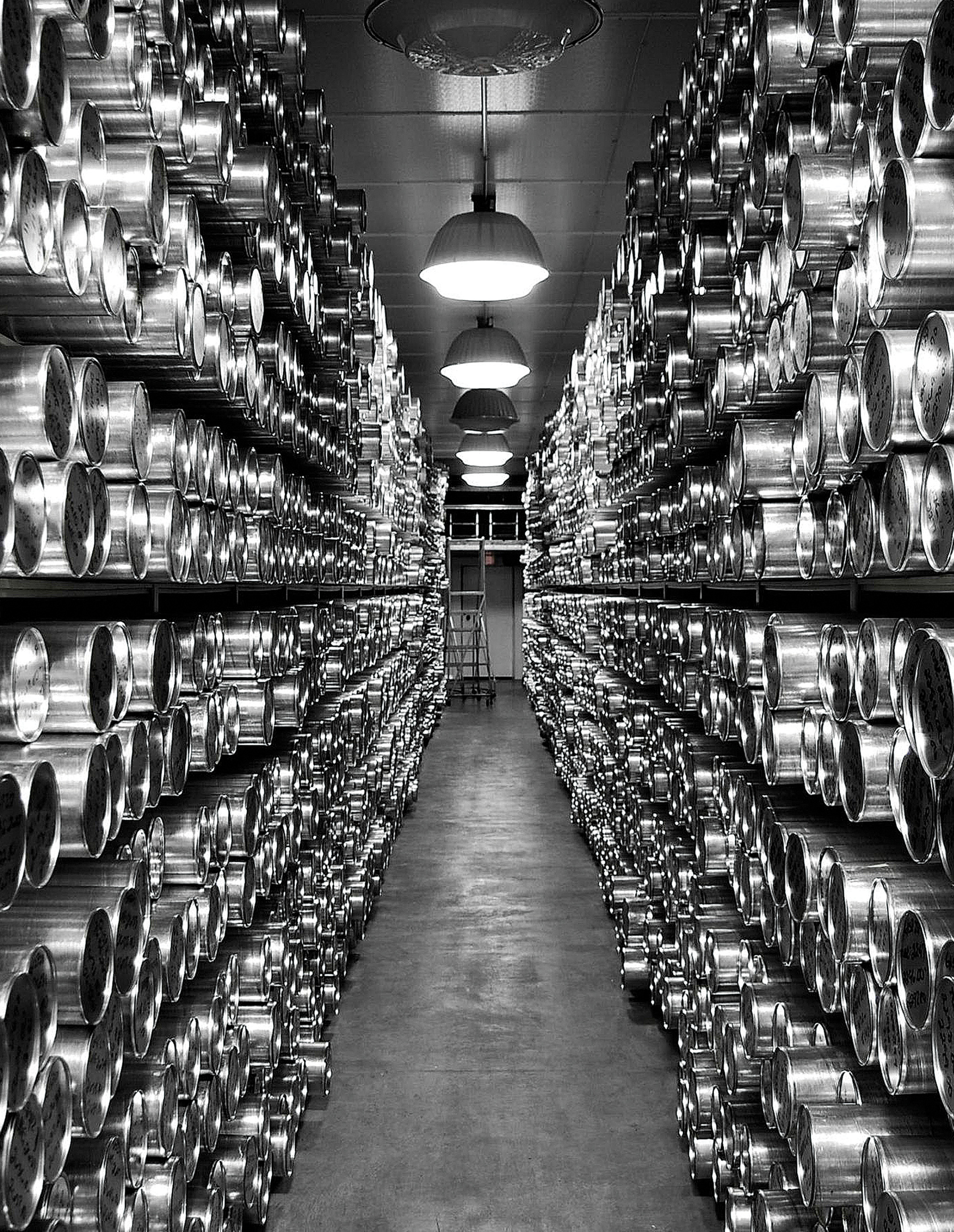 The main archive freezer at the US National Ice Core Laboratory, Lakewood, Colorado.